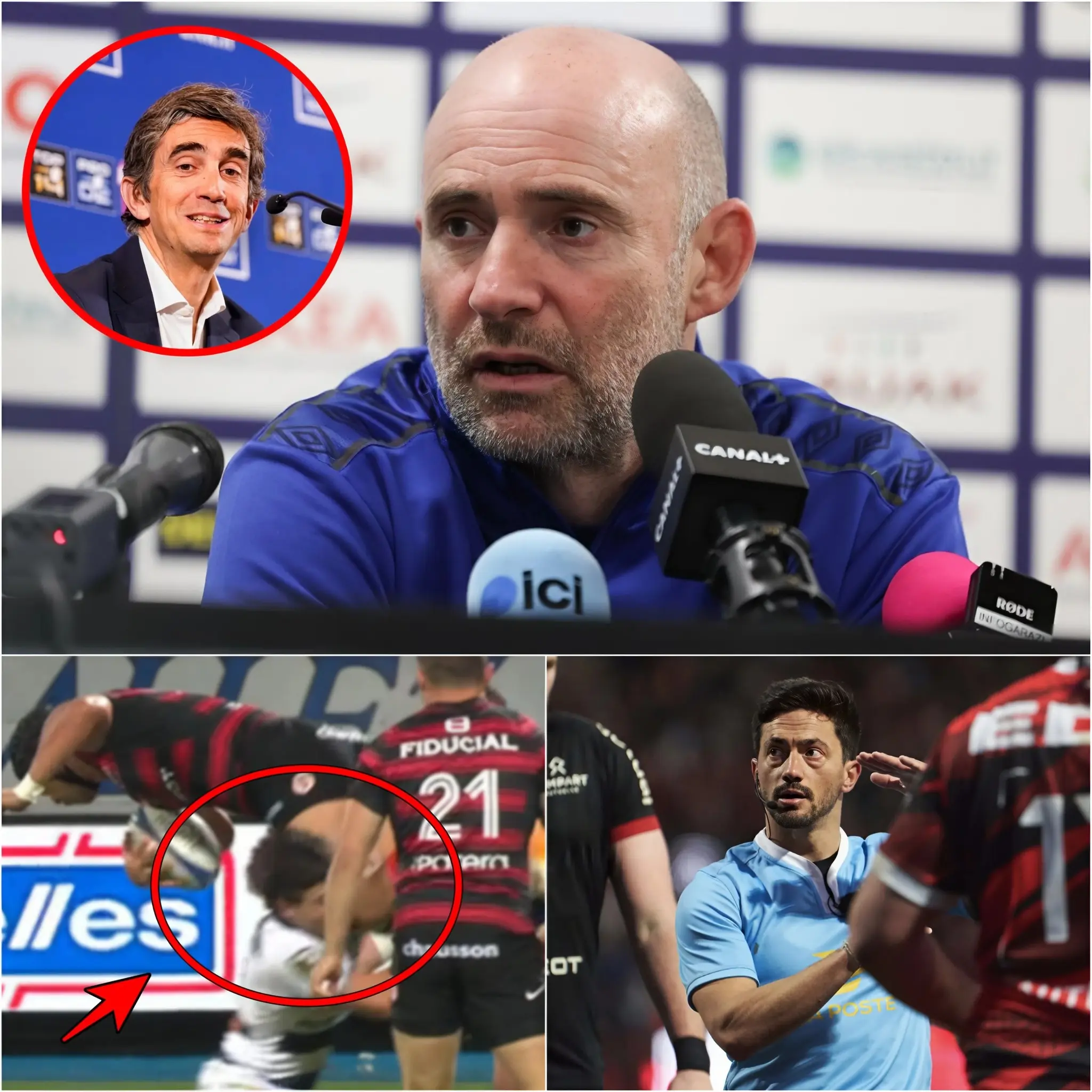 Cover Image for 💥INFO FLASH : L’entraîneur de Castres Olympique, Xavier Sadouny, a déposé une plainte auprès de la LNR (Ligue des Nations) demandant une enquête sur l’arbitrage suite à la défaite de Castres lors de la 21e journée du Top 14, et plus particulièrement sur l’arbitre Jérémy Rozier