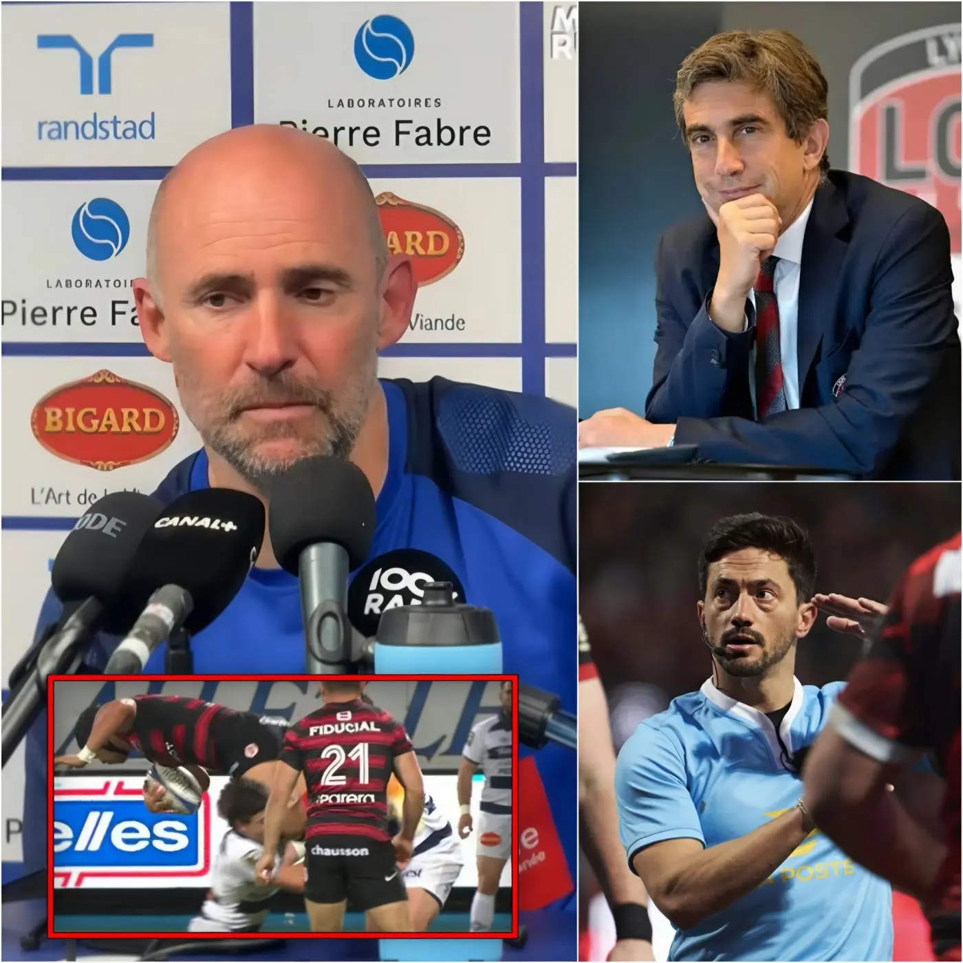 Cover Image for « NOUS EXIGEONS DE L’ÉQUITÉ » L’entraîneur de Castres Olympique, Xavier Sadouny, a déposé une plainte auprès de la LNR, exigeant la tenue d’un match rejoué entre le Stade Toulousain et Castres Olympique. Il affirme que les arbitres ont été manipulés pour obtenir un résultat défavorable à Castres et ont fait preuve d’un parti pris évident en faveur de Toulouse. La LNR a immédiatement réagi 👇