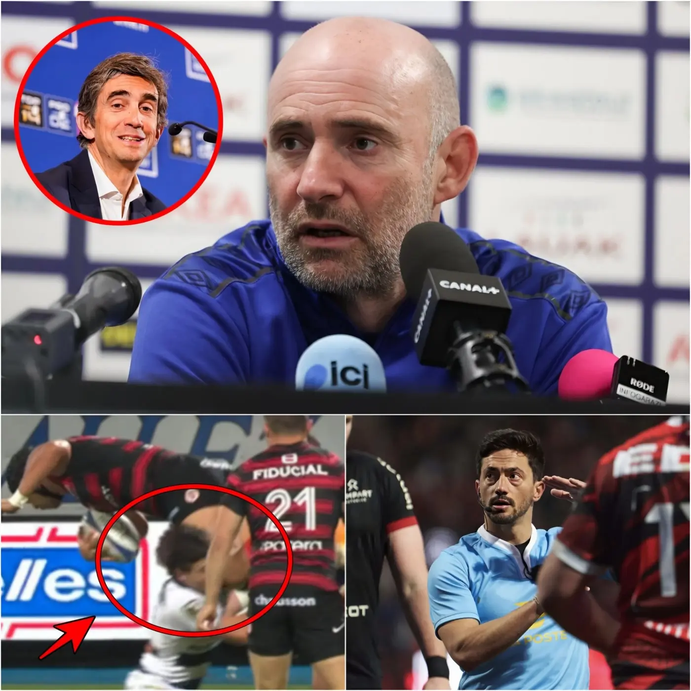 Cover Image for 💥INFO FLASH : L’entraîneur de Castres Olympique, Xavier Sadouny, a déposé une plainte auprès de la LNR (Ligue des Nations) demandant une enquête sur l’arbitrage suite à la défaite de Castres lors de la 21e journée du Top 14, et plus particulièrement sur l’arbitre Jérémy Rozier.