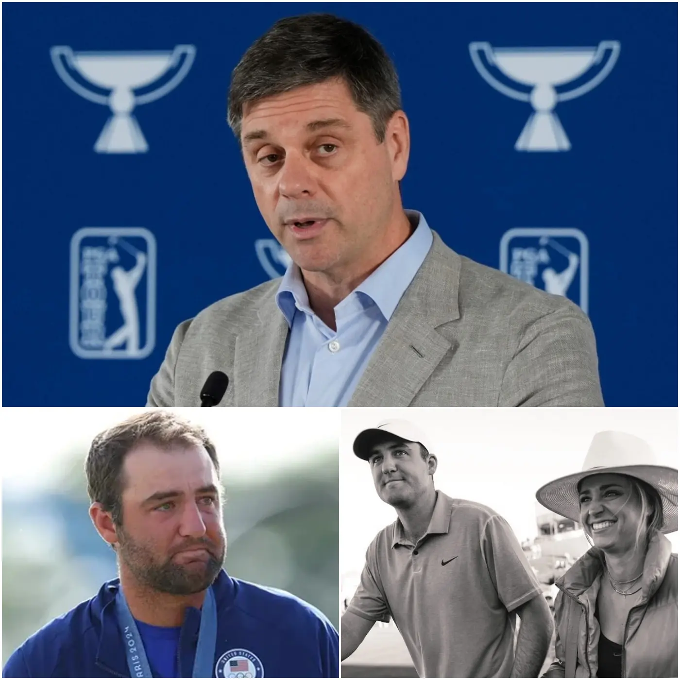 Cover Image for 😢💔 SAD NEWS: Ten minutes ago, PGA TOUR CEO Brian Rolapp sent his deepest condolences to Scottie Scheffler, whose wife is currently…👇👇