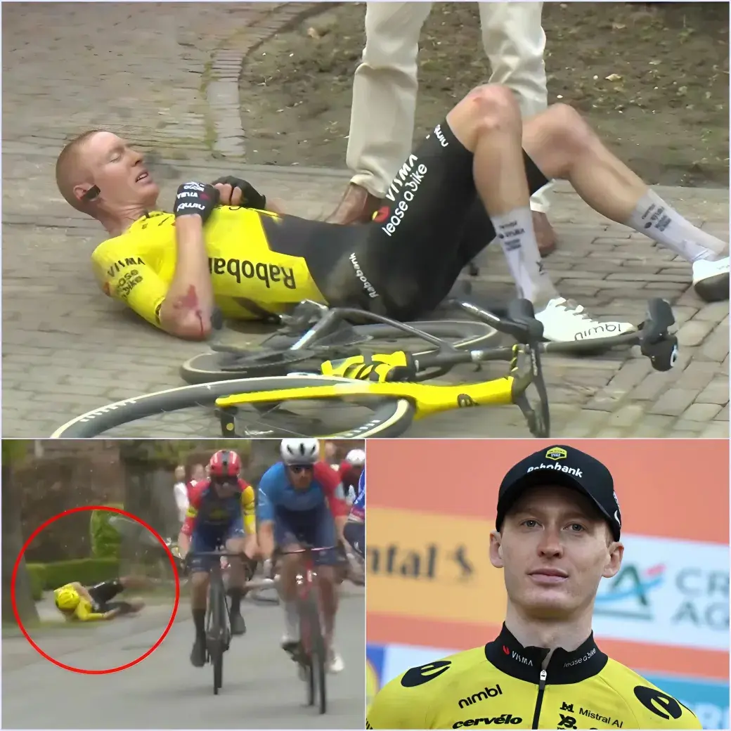 Cover Image for 🚨TRAGEDIE TIJDENS AMSTEL GOLD: “Mijn carrière zou hier zomaar kunnen eindigen…” – Matteo Jorgenson moest zijn tranen bedwingen terwijl hij werd afgevoerd van de plek van een verschrikkelijke valpartij.