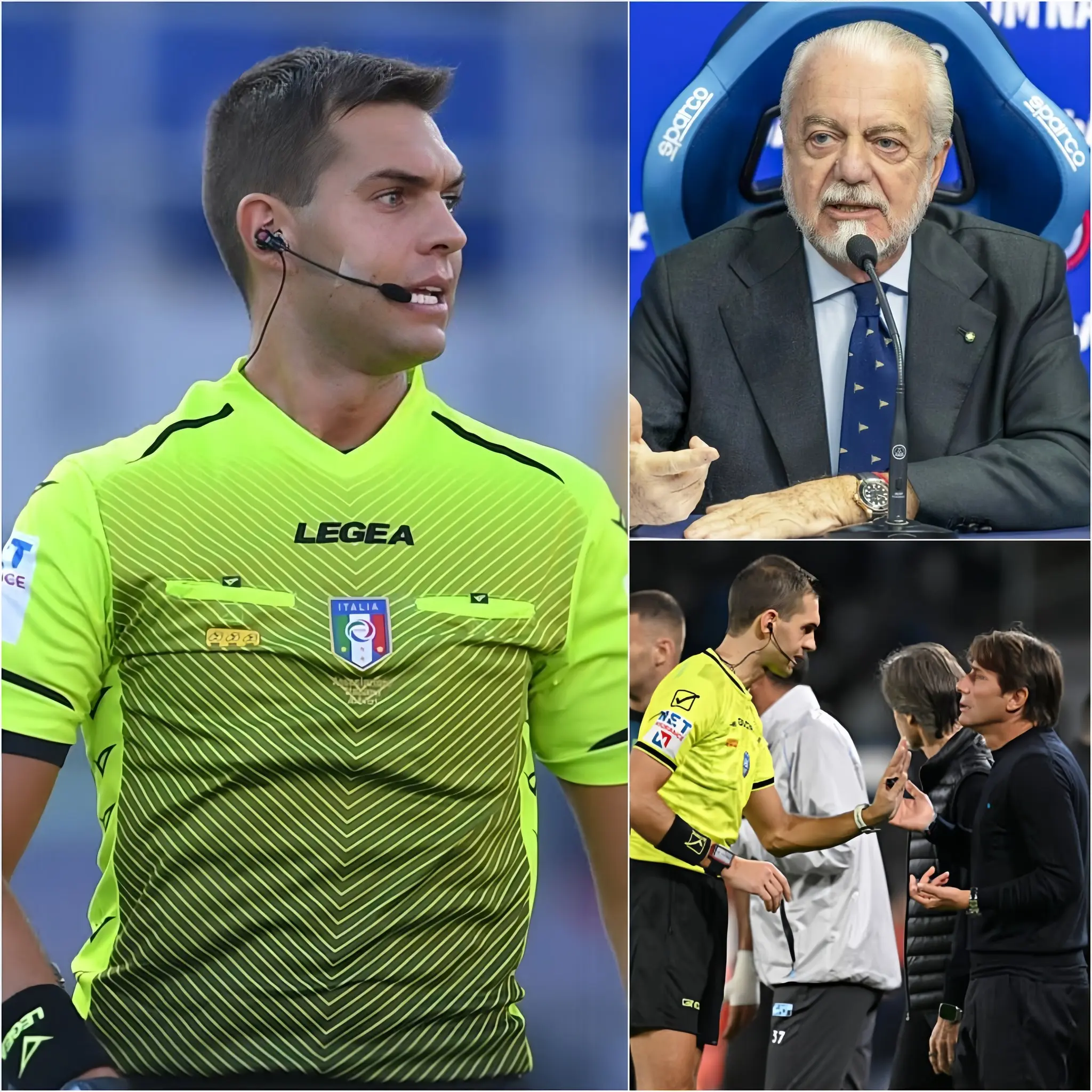Cover Image for “MI DISPIACE DAVVERO MOLTO!” L’arbitro Luca Zufferli, che ha diretto la sconfitta 0-2 del Napoli contro la Lazio in Serie A, ha ufficialmente chiesto scusa ai tifosi partenopei per alcune decisioni controverse dopo aver rivisto attentamente le immagini della partita, ammettendo di essere “profondamente pentito” per alcune sue valutazioni.