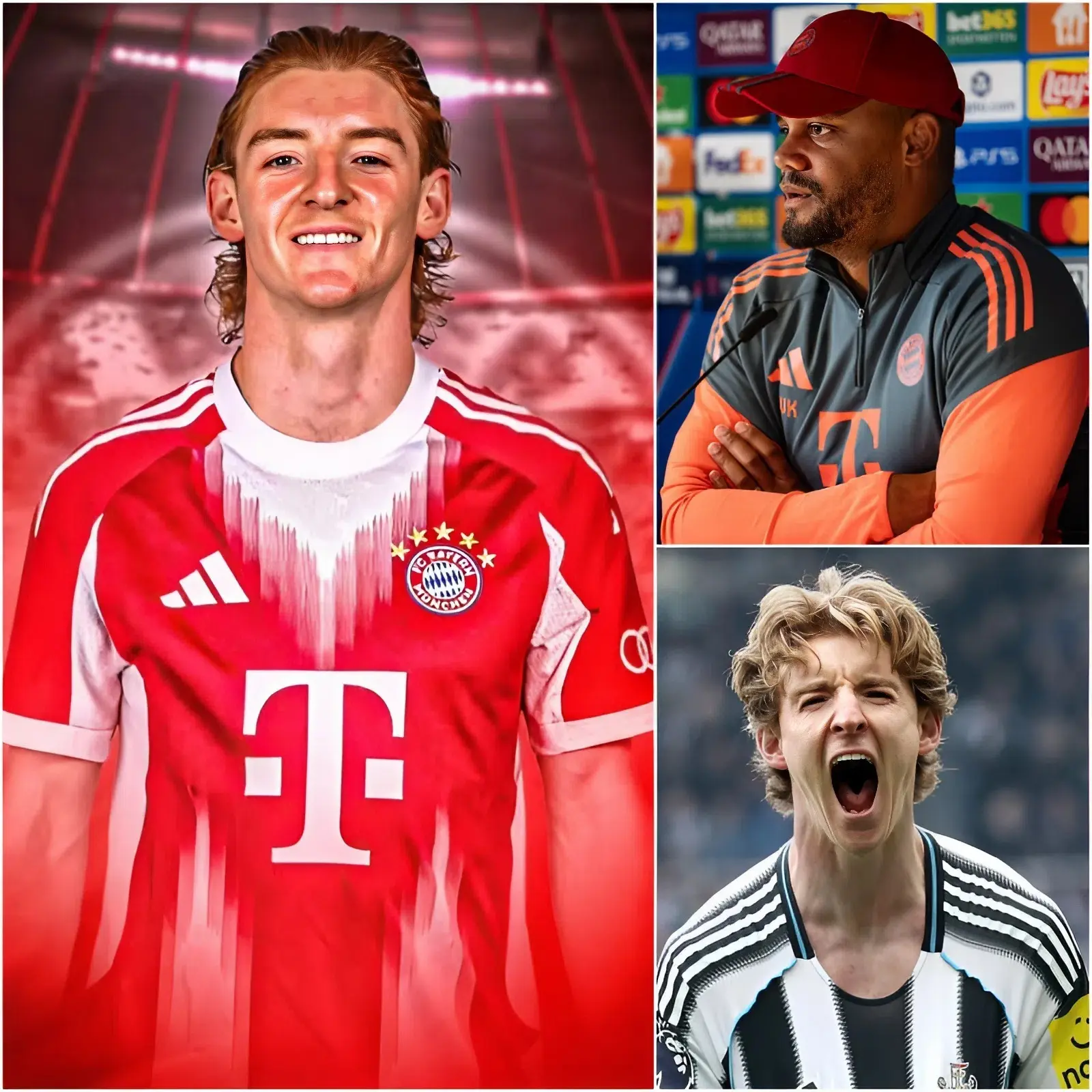 Cover Image for „ICH WILL ZU BAYERN!“ – Anthony Gordon erschüttert die Fußballwelt, als er öffentlich seinen Wunsch äußert, Newcastle zu verlassen, um sich dem bayerischen Giganten anzuschließen. Der englische Star erklärte, dass Bayern „sein Traumverein“ sei und dass er sich eine neue Herausforderung in seiner Karriere wünsche.