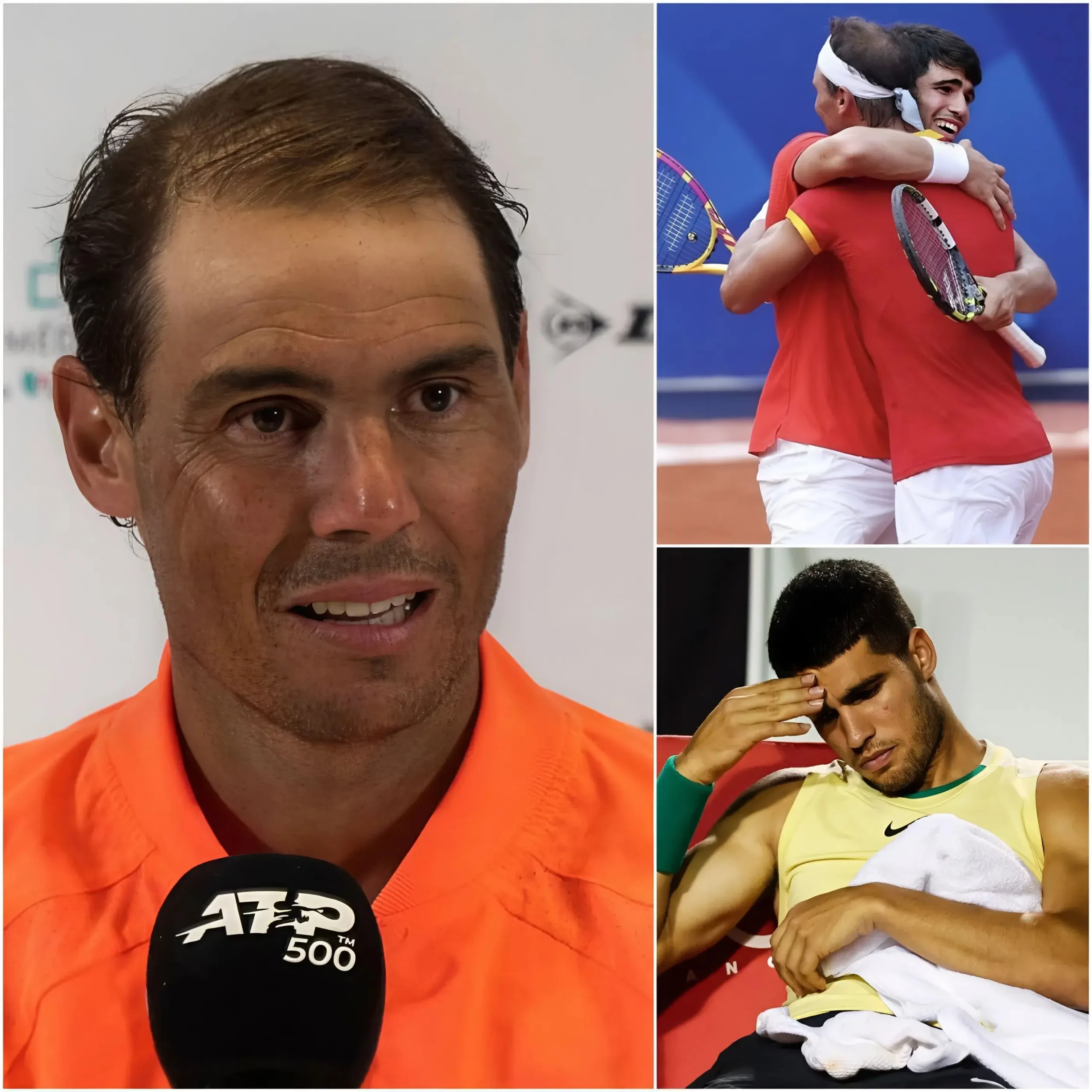 Cover Image for ❤️ “Espero que supere este difícil momento y regrese pronto”. Rafael Nadal publicó un emotivo mensaje para Carlos Alcaraz, expresando su preocupación y confianza en su joven compañero, quien se enfrenta a una lesión.