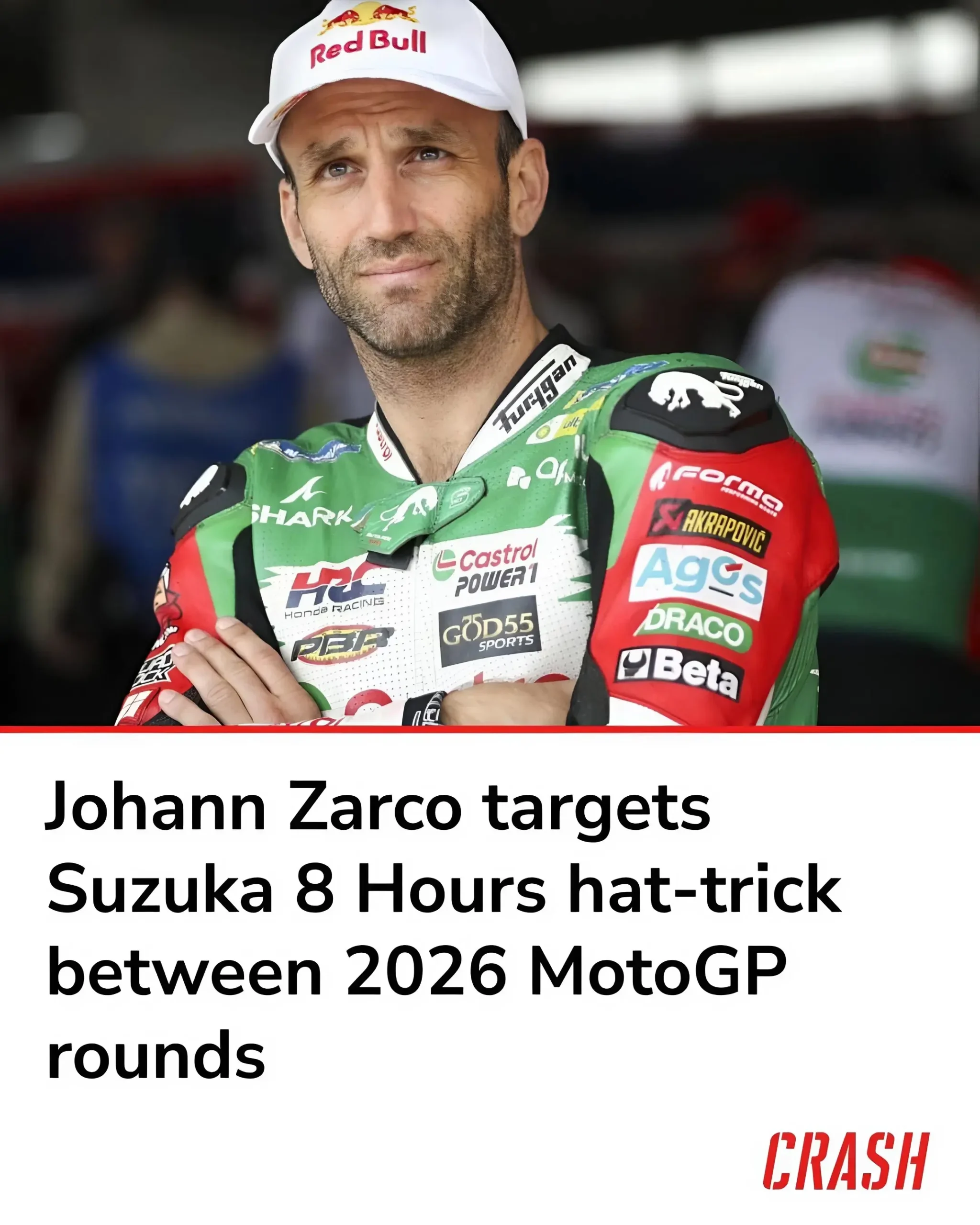Cover Image for 🔥Johann Zarco confirme officiellement son retour aux 8 Heures de Suzuka ! Mais le pilote français devra relever un défi de taille. Avec les 8 Heures de Suzuka 2026 et le calendrier MotoGP surchargés, Johann Zarco devra se frayer un chemin jusqu’à la compétition en enchaînant quatre courses consécutives en quatre semaines 😳