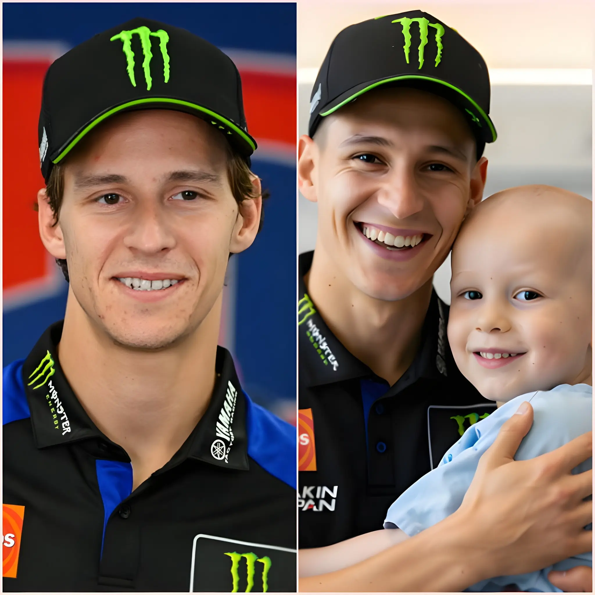 Cover Image for ❤️Un garçon de 7 ans atteint d’une tumeur cérébrale maligne a exprimé son dernier souhait : appeler son héros, Fabio Quartararo. Mais ce que Quartararo a fait était bien plus qu’un simple coup de fil ; c’était un geste extraordinaire, qui a stupéfié l’hôpital et sa famille ! L’histoire complète est à découvrir dans les commentaires ci-dessous 👇