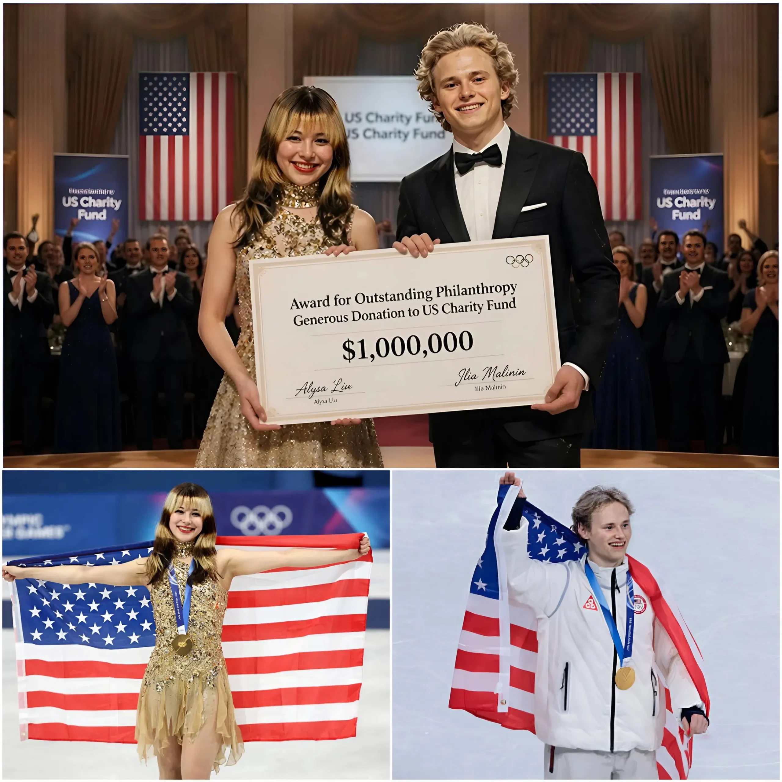 Cover Image for BREAKING 🚨 Alysa Liu & Ilia Malinin Donate All Prize Money to Charity in Unprecedented Move, Revealing a Deeply Emotional Humanitarian Story