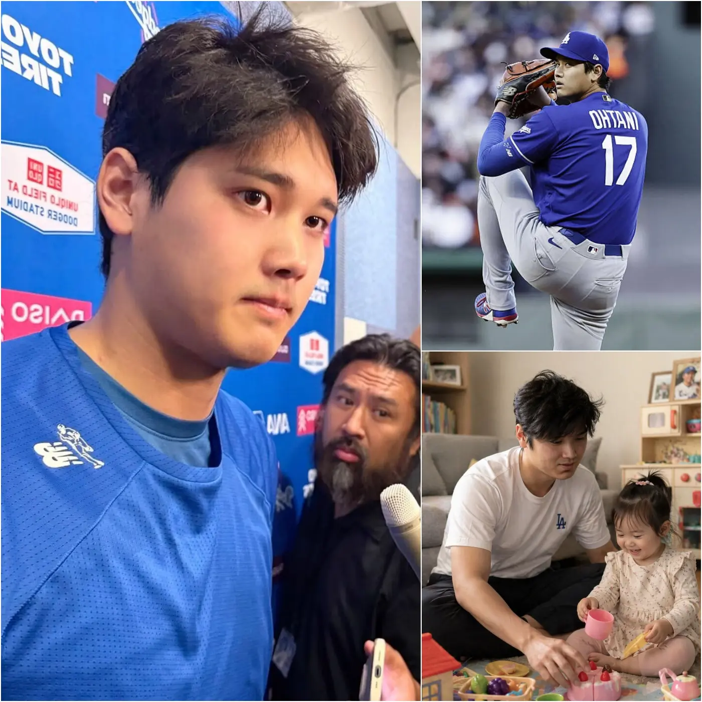 Cover Image for 💔 “MY DAUGHTER, I MISS YOU SO MUCH…” — The sports community fell silent at the deeply moving moment involving Shohei Ohtani, as the image of a father facing the pressures of a high-level career but unable to hide his longing for his young daughter brought tears to the eyes of millions of fans.