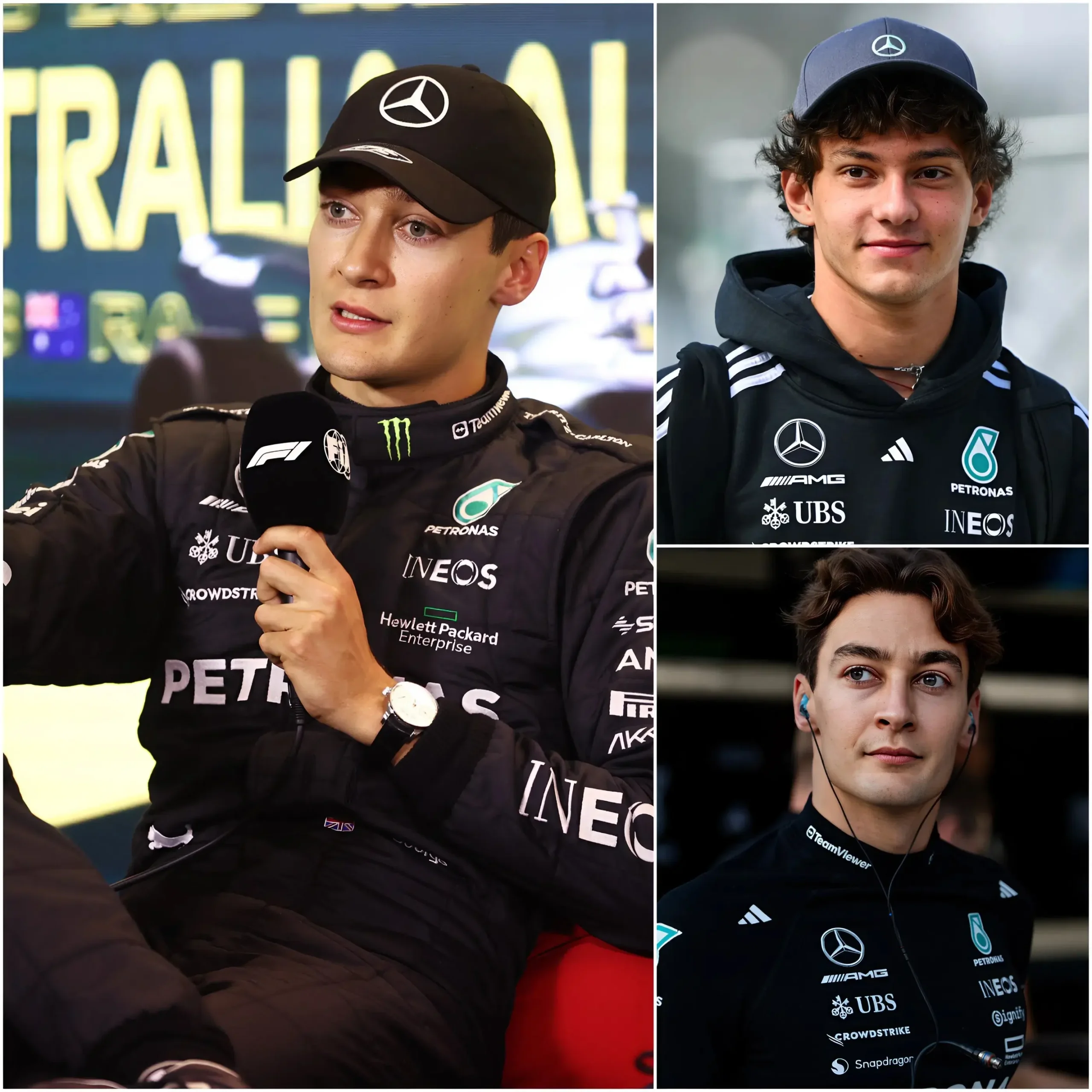 Cover Image for 🚨 “I will leave Mercedes if Kimi Antonelli stays!” — George Russell has sent shockwaves through the racing world after allegedly delivering a direct ultimatum to Toto Wolff, demanding the immediate removal of the young driver from the team.