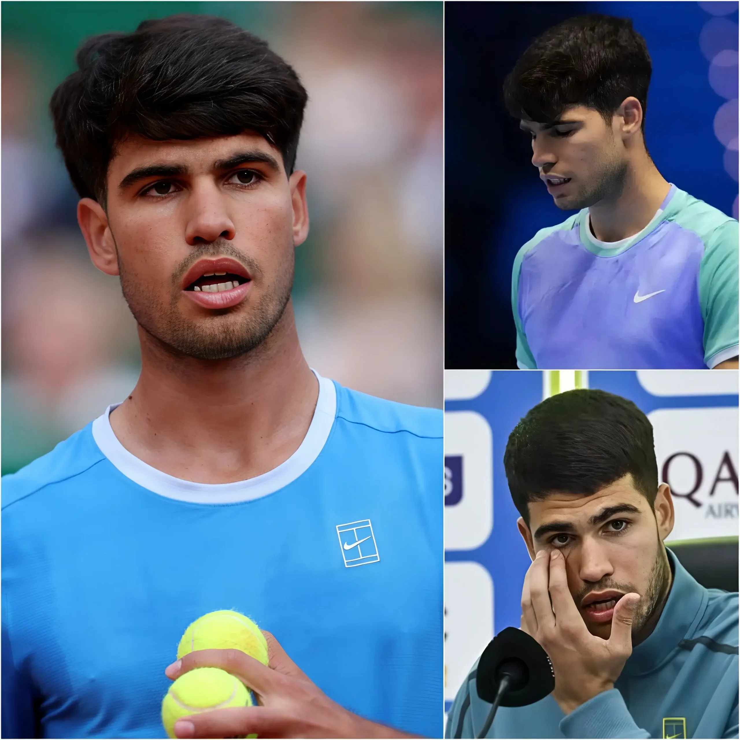 Cover Image for 🚨 THE WHOLE WORLD IS SHOCKED: Carlos Alcaraz unexpectedly withdraws from Rome and Roland Garros, risking losing the No. 1 ranking to Sinner, leaving fans speechless… The truth behind his wrist injury is even more shocking! 😱👇
