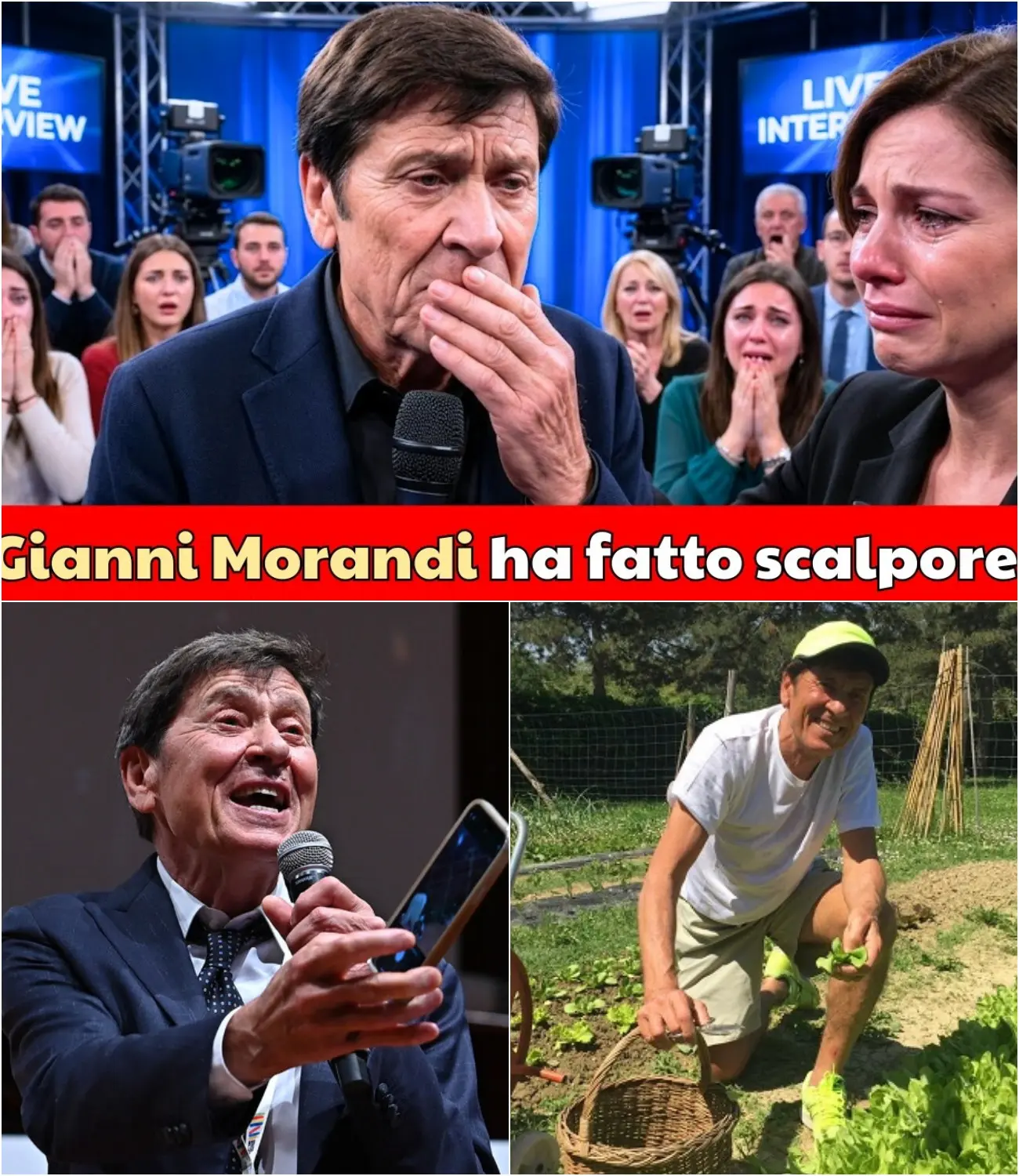 Cover Image for ⏳ Il tempo si è fermato per Gianni Morandi, ma il suo ultimo annuncio sta facendo tremare i polsi a milioni di fan! A un passo dall’inizio del suo nuovo e imponente tour, l’Eterno Ragazzo ha svelato il suo piano definitivo per dire addio alla scena, e le sue parole sono un colpo al cuore.