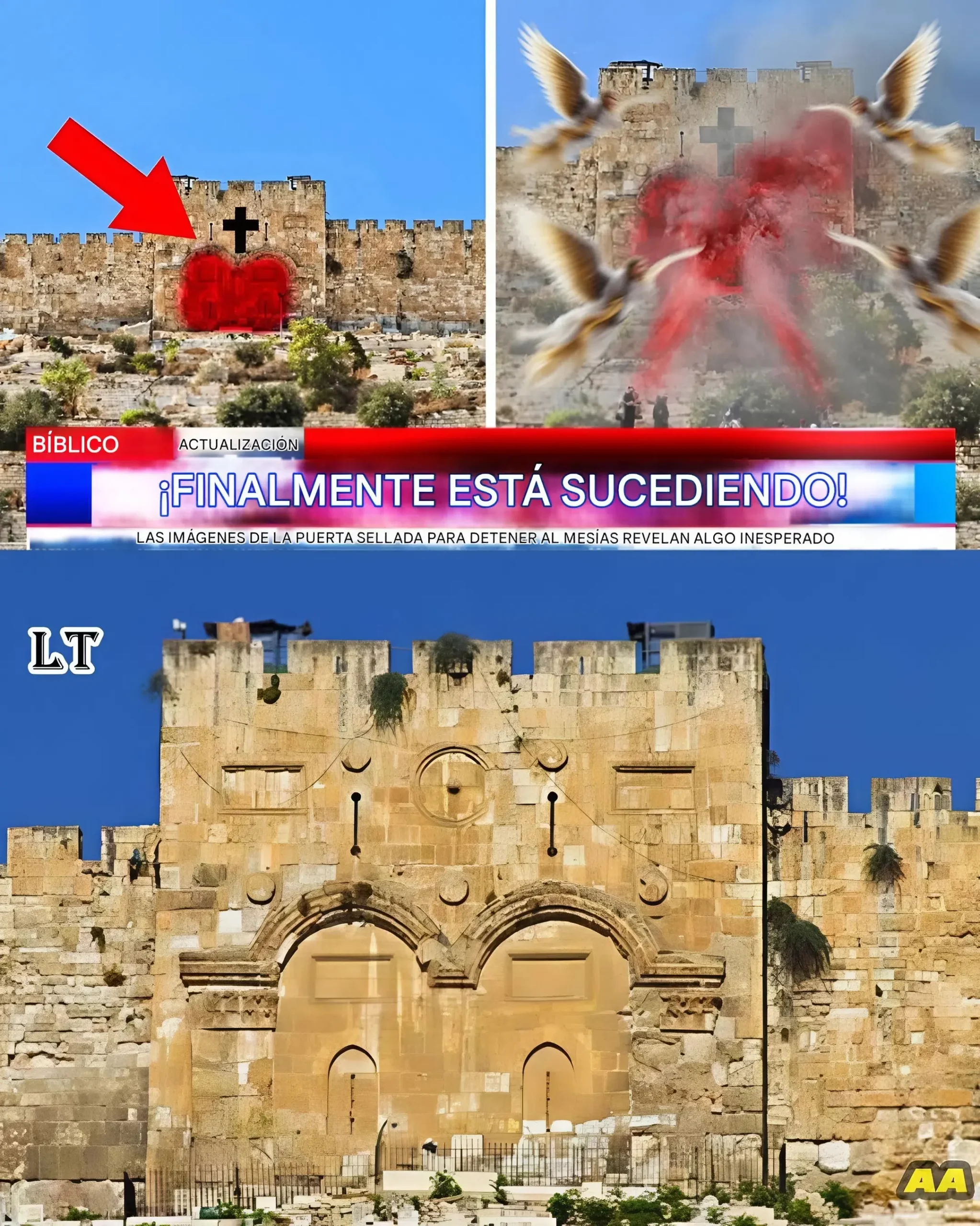 Cover Image for 🔥 LA PUERTA DORADA SELLADA DE JERUSALÉN ESTÁ “MOVIÉNDOSE” — LAS CÁMARAS DE SEGURIDAD CAPTAN ALGO DENTRO DE LA PIEDRA 😱 “LA PUERTA DEBAJO DE LA PUERTA ESTÁ DESPERTANDO” — PROFECÍAS, PULSOS Y FIGURAS QUE APARECEN