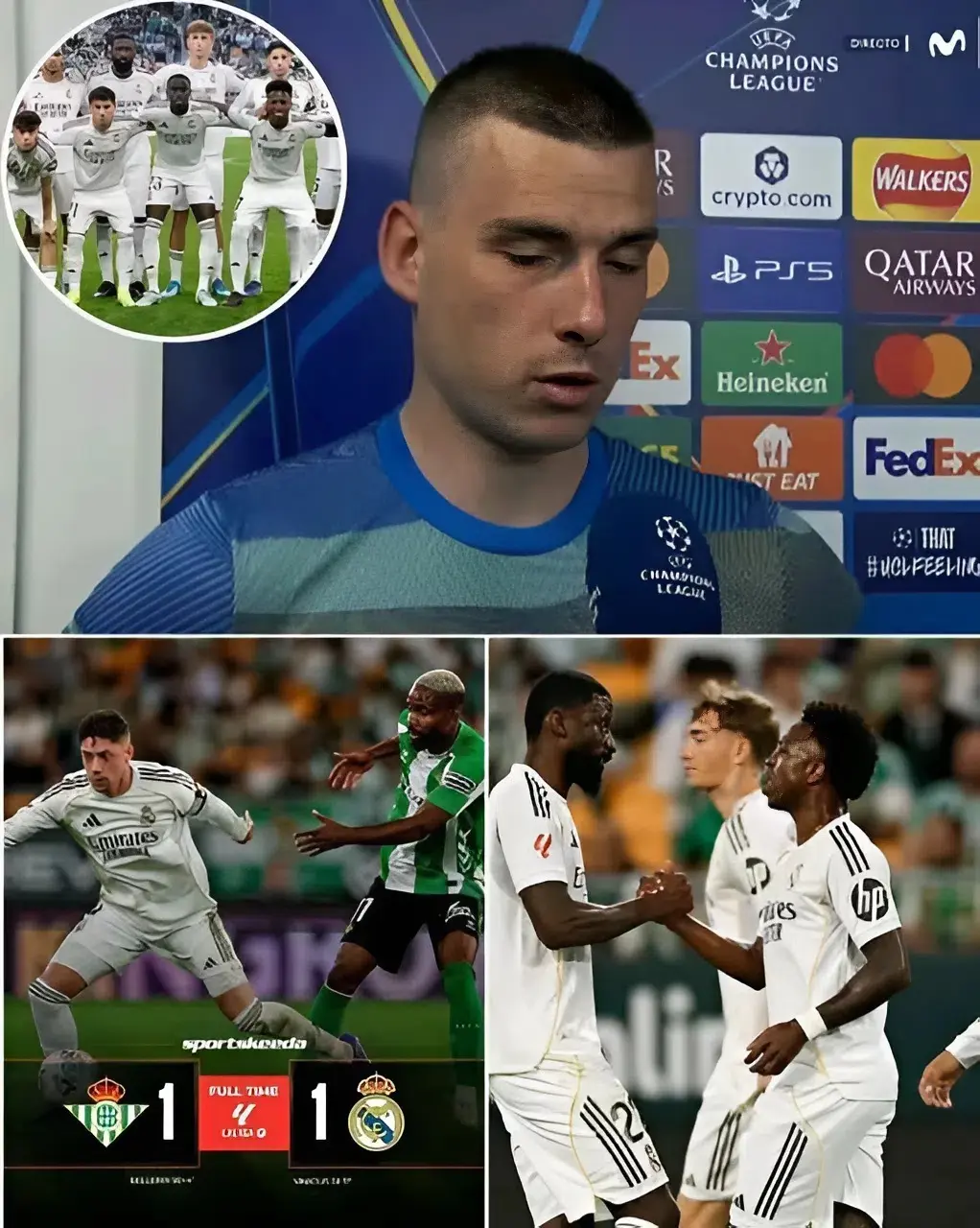 Cover Image for 🚨🚨ÚLTIMA HORA‼️: “O lo venden o me voy, no puedo jugar más con un jugador que siempre me hace encajar goles baratos”: Andriy Lunin señala a UN jugador del Real Madrid que le hizo conceder goles fáciles contra el Real Betis ayer.