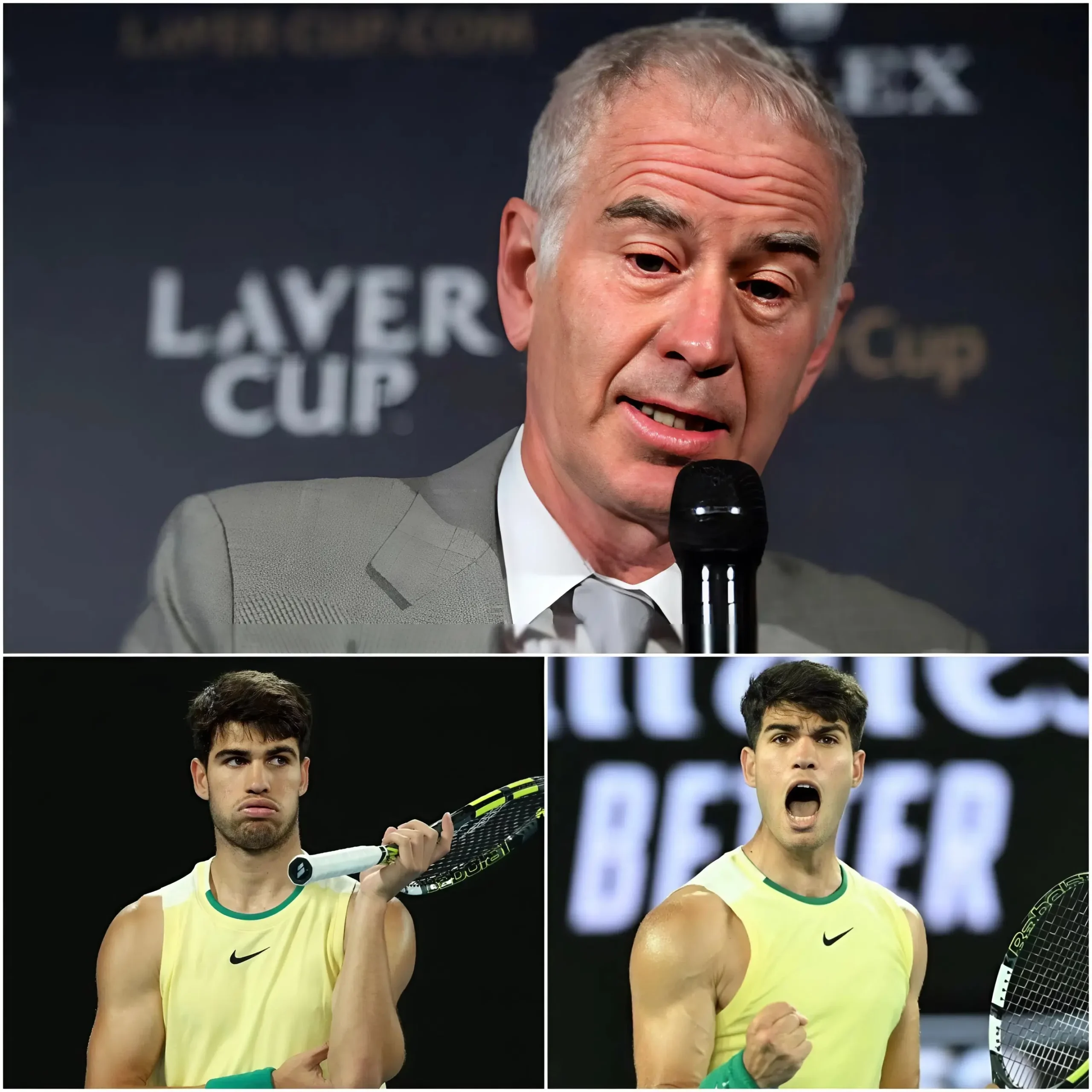 Cover Image for «lo Están Superando». — John Mcenroe Advirtió Sobre El Futuro De Carlos Alcaraz Tras Su Retirada De Roland Garros 2026. John Mencionó A Un Jugador Que, Según Se Espera, Destronará A Alcaraz Durante Su Descanso. Un Nombre Que Emerge Discretamente. Sin Alardes, Sin Declaraciones Impactantes: Solo Victorias Y Una Serenidad Imperturbable En Los Momentos Cruciales.
