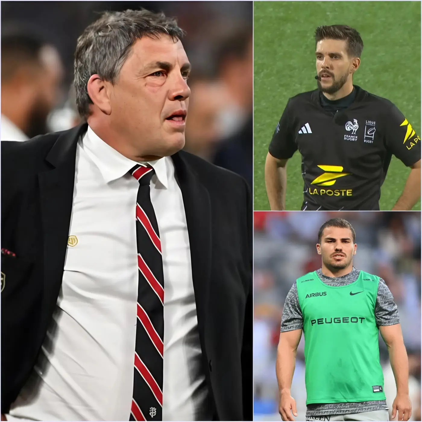 Cover Image for 🚨 NOUVELLE CHOC DANS LE RUGBY FRANÇAIS : Le corps arbitral chargé de la rencontre entre le Stade Toulousain et l’ASM Clermont Auvergne fait l’objet d’un examen minutieux, suite à des allégations de partialité de la VAR et de décisions disciplinaires contestables.