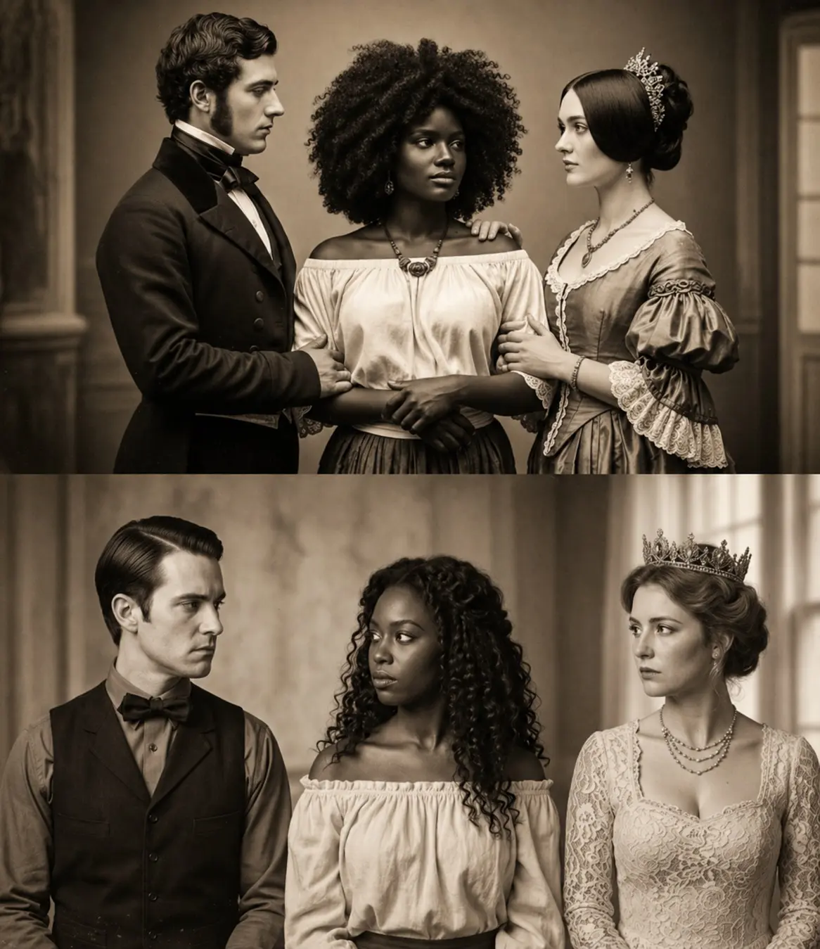 Cover Image for N Triangle Amoureux Cruel : L’esclave, La Maîtresse Et Le Maître. La Tragédie De La Grande Maison – 1859