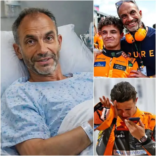 Cover Image for 😢SAD NEWS IN THE WORLD OF RACING: Lando Norris, visibly moved and unable to hold back tears, revealed that his father, Adam Norris, is bravely battling cancer.