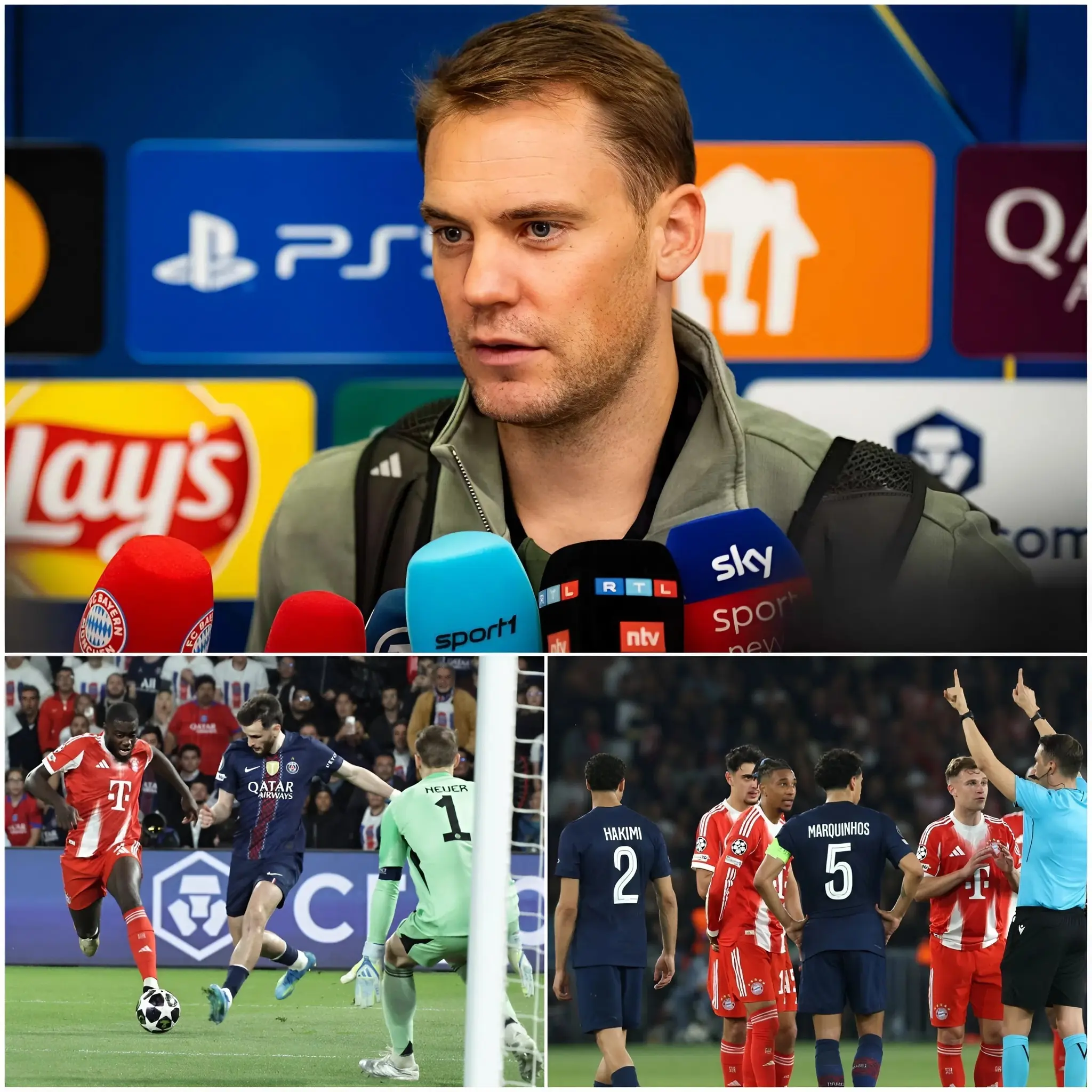 Cover Image for Die UEFA Champions League sah sich gezwungen, überraschend eine Dringlichkeitssitzung einzuberufen: Nach der 4:5-Niederlage des Bayern Munich gegen Paris Saint-Germain ereignete sich der schockierendste Moment des Abends nicht auf dem Spielfeld, sondern während der Pressekonferenz nach dem Spiel.