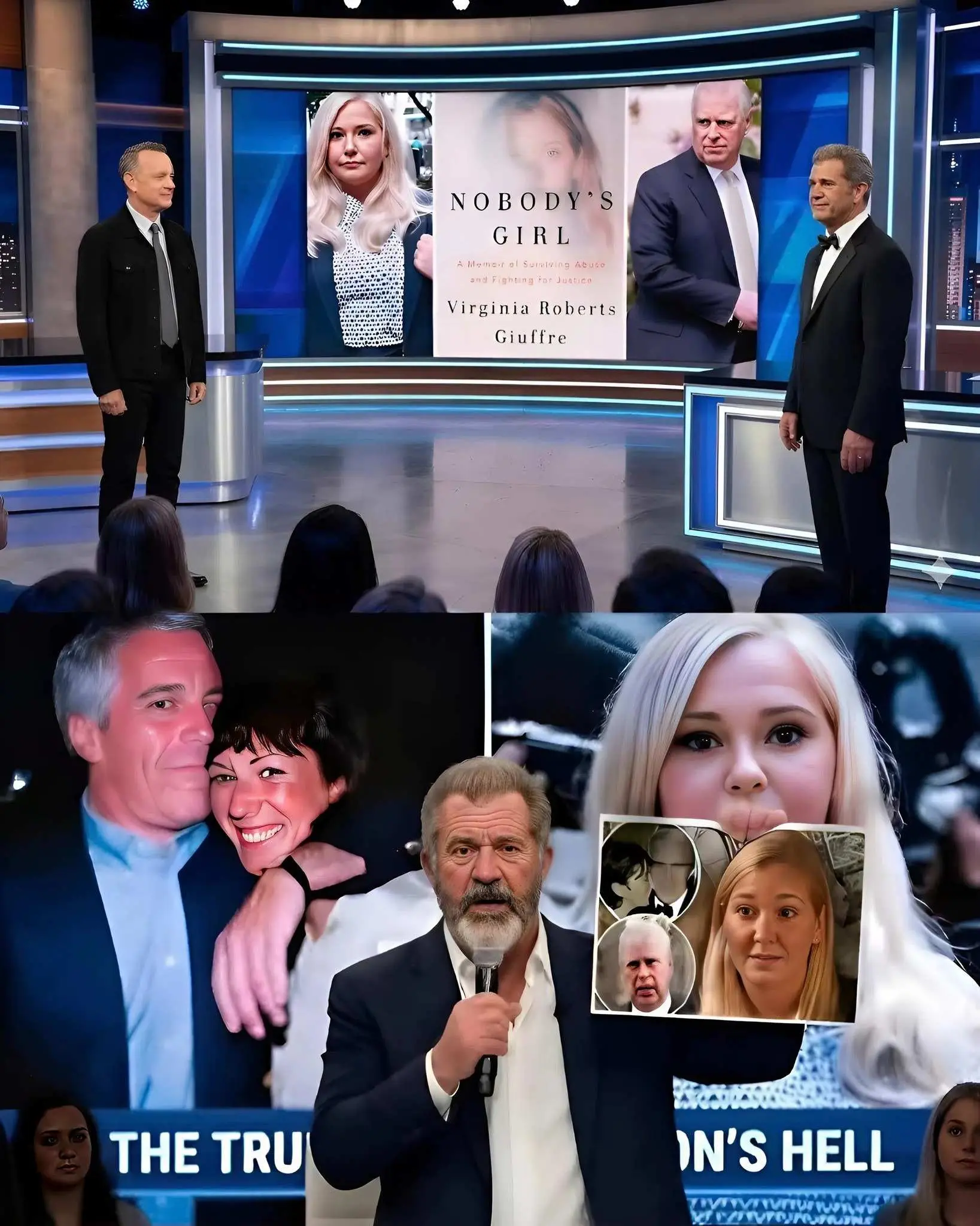 Cover Image for Por primera vez, Tom Hanks y Mel Gibson, una de las figuras más queridas y controvertidas de Hollywood, compartieron escenario en The Daily Show.