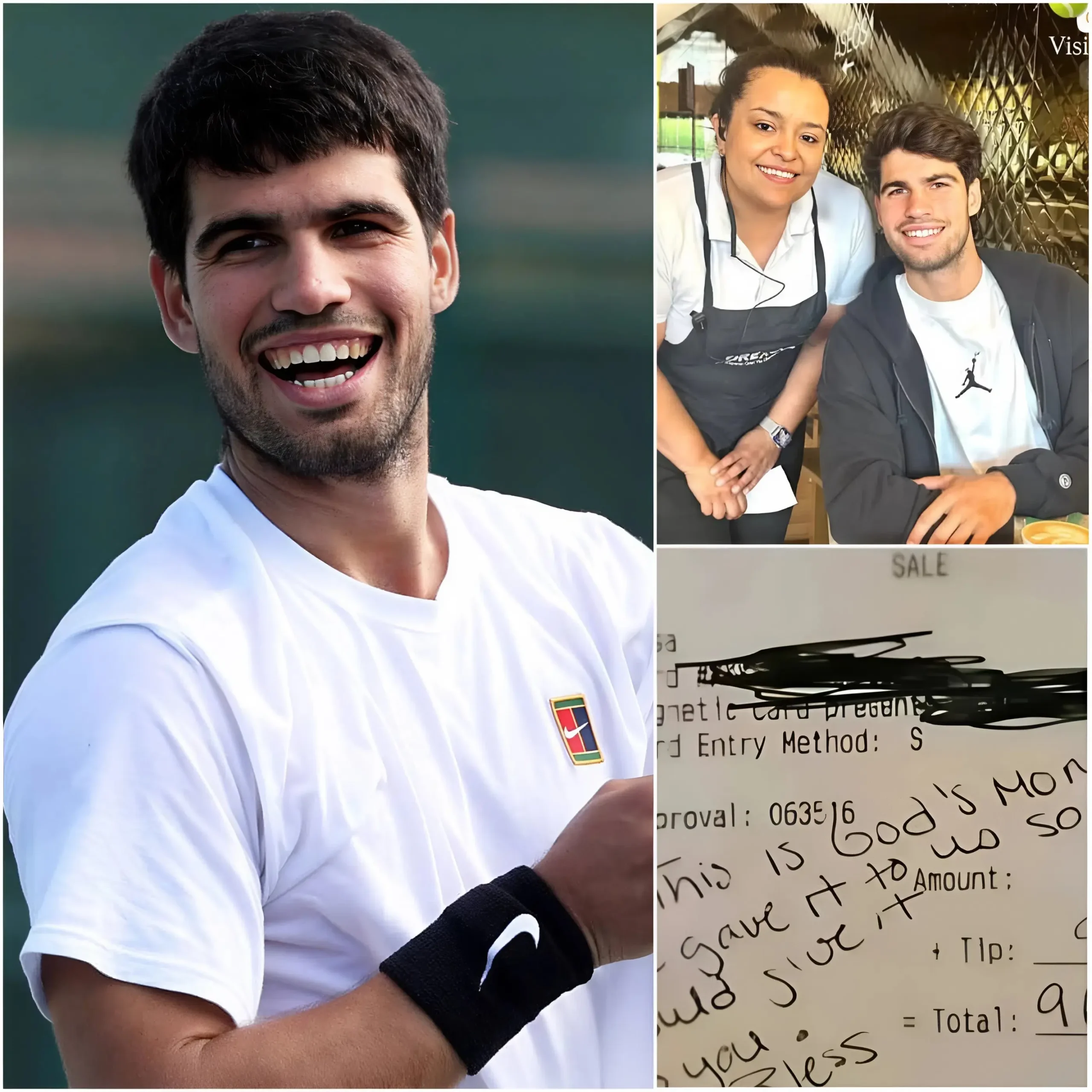 Cover Image for 🚨 Última hora: camarera de 18 años atiende sin saber a Carlos Alcaraz y recibe un gesto que podría cambiar su vida