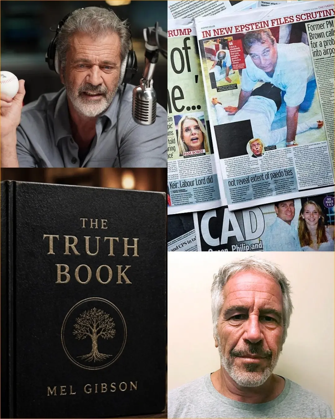 Cover Image for 8 ore. 2,1 milioni di visualizzazioni. Internet viene ripulito in tempo reale, ma la verità è ormai venuta a galla. Mel Gibson ha finalmente rotto il silenzio e ciò che ha appena rivelato, servendosi di una criptica reliquia intitolata “The Truth Book” (Il Libro della Verità), è ben più pericoloso di quanto chiunque avesse mai immaginato.