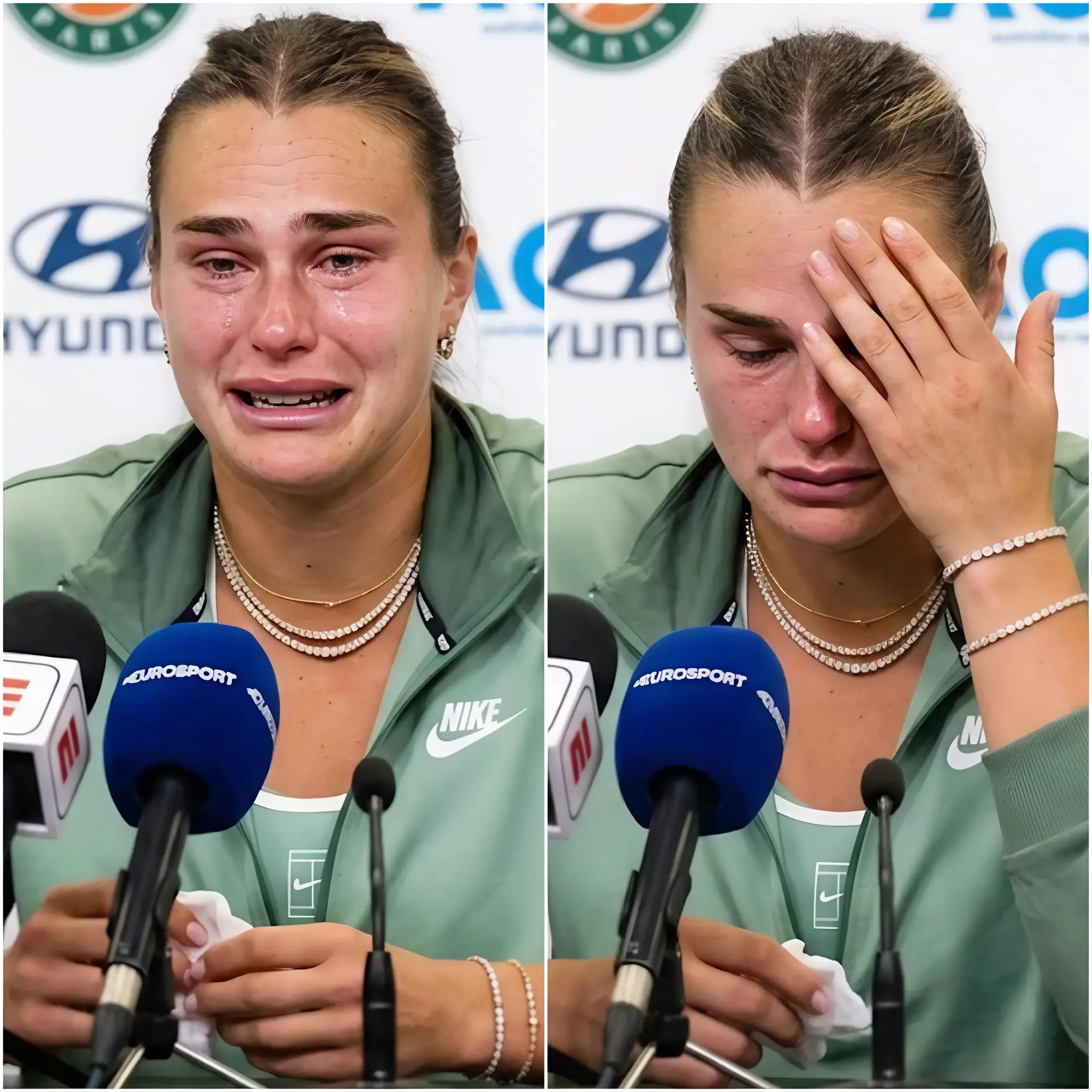 Cover Image for 🚨 Thirty minutes ago at La Caja Mágica, Aryna Sabalenka moved the audience to tears when she officially revealed the reason for her defeat at the 2016 Madrid Open. See all details below 👇👇