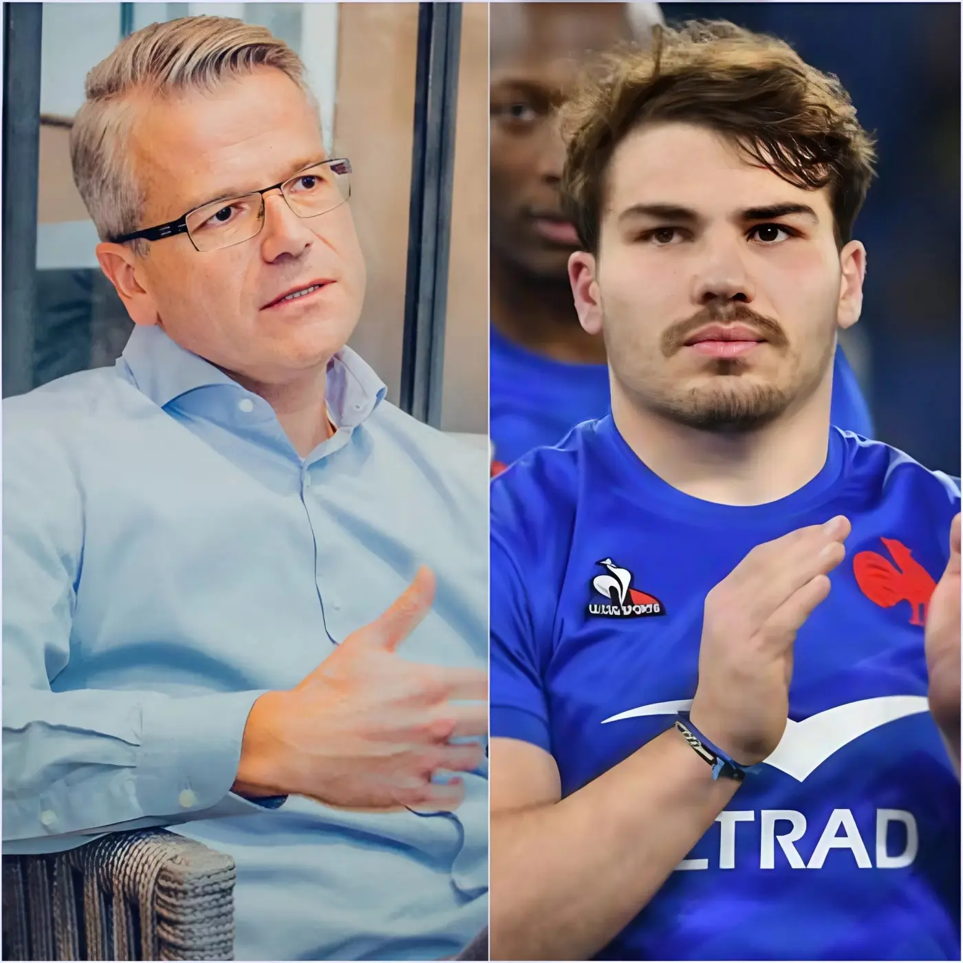 Cover Image for Stade Toulousain : “Antoine Dupont est moins bon ? Ce ne sont que des discussions de comptoir” – Vincent Clerc prend la défense du joueur star face aux critiques 👇