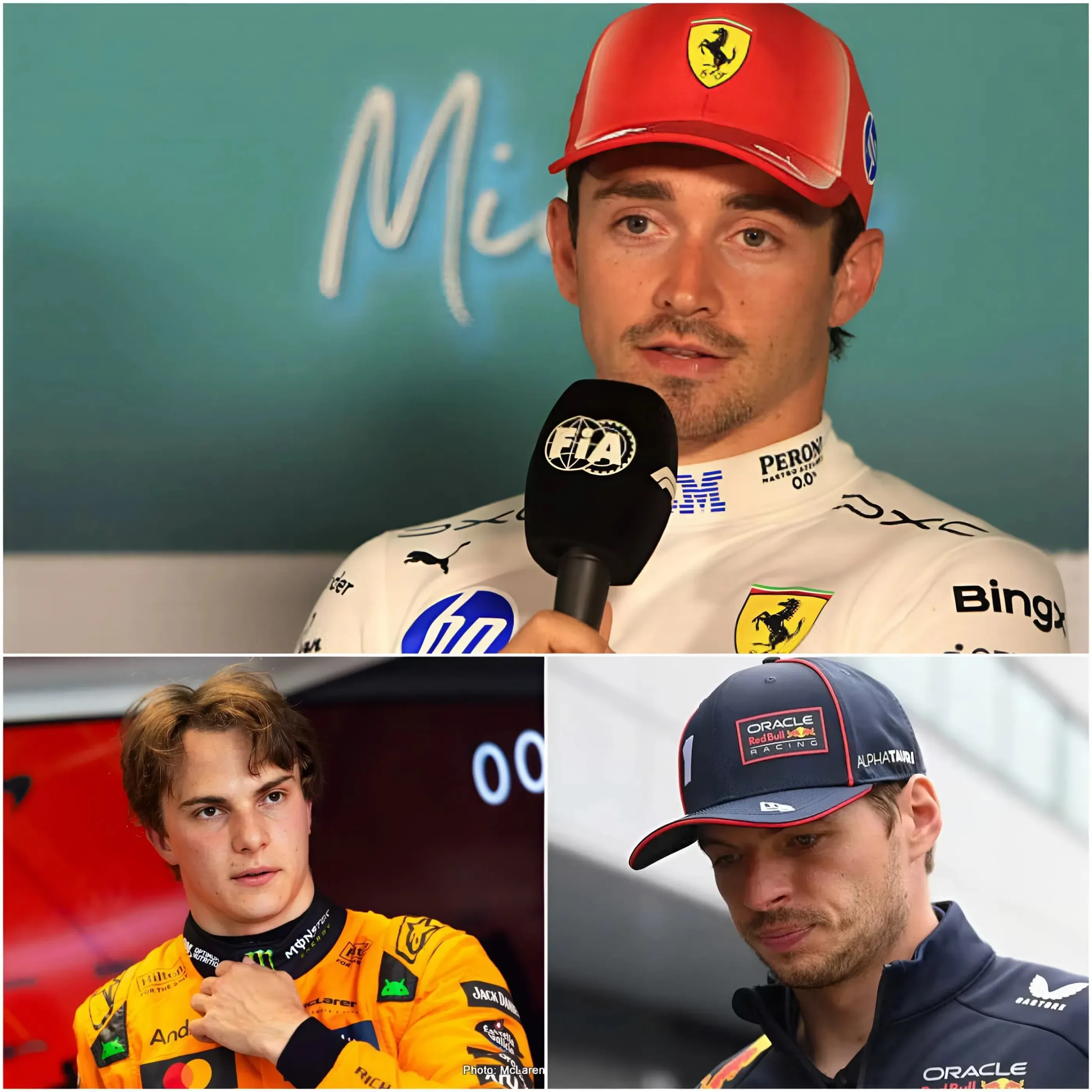 Cover Image for “MIAMI SHOCKER: IS FERRARI QUIETLY OVERTURNING EVERYTHING?!” 😱🏎️ — Charles Leclerc unexpectedly tops FP1 at the Miami Grand Prix, leaving Max Verstappen and Oscar Piastri behind, while Mercedes-AMG Petronas Formula One Team sinks deeper into crisis.