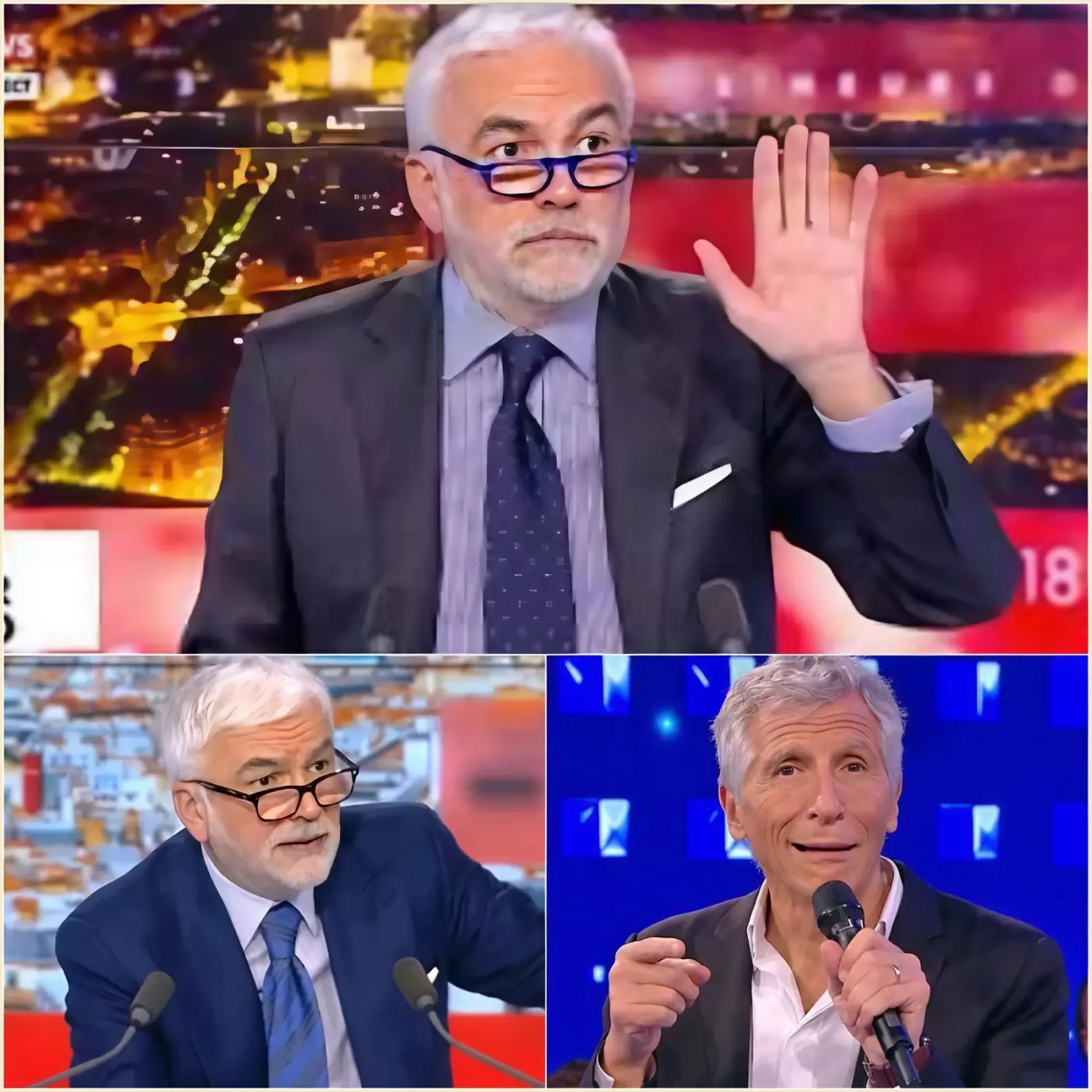 Cover Image for « SILENCE ! » 🔴 Nagui a explosé en direct à la télévision, exigeant publiquement que Pascal Praud se taise à jamais – mais cette sortie a eu l’effet inverse fulgurant. Pascal Praud est entré calmement à l’antenne et a lu à haute voix le message de Nagui, mot pour mot. Aucune insulte.