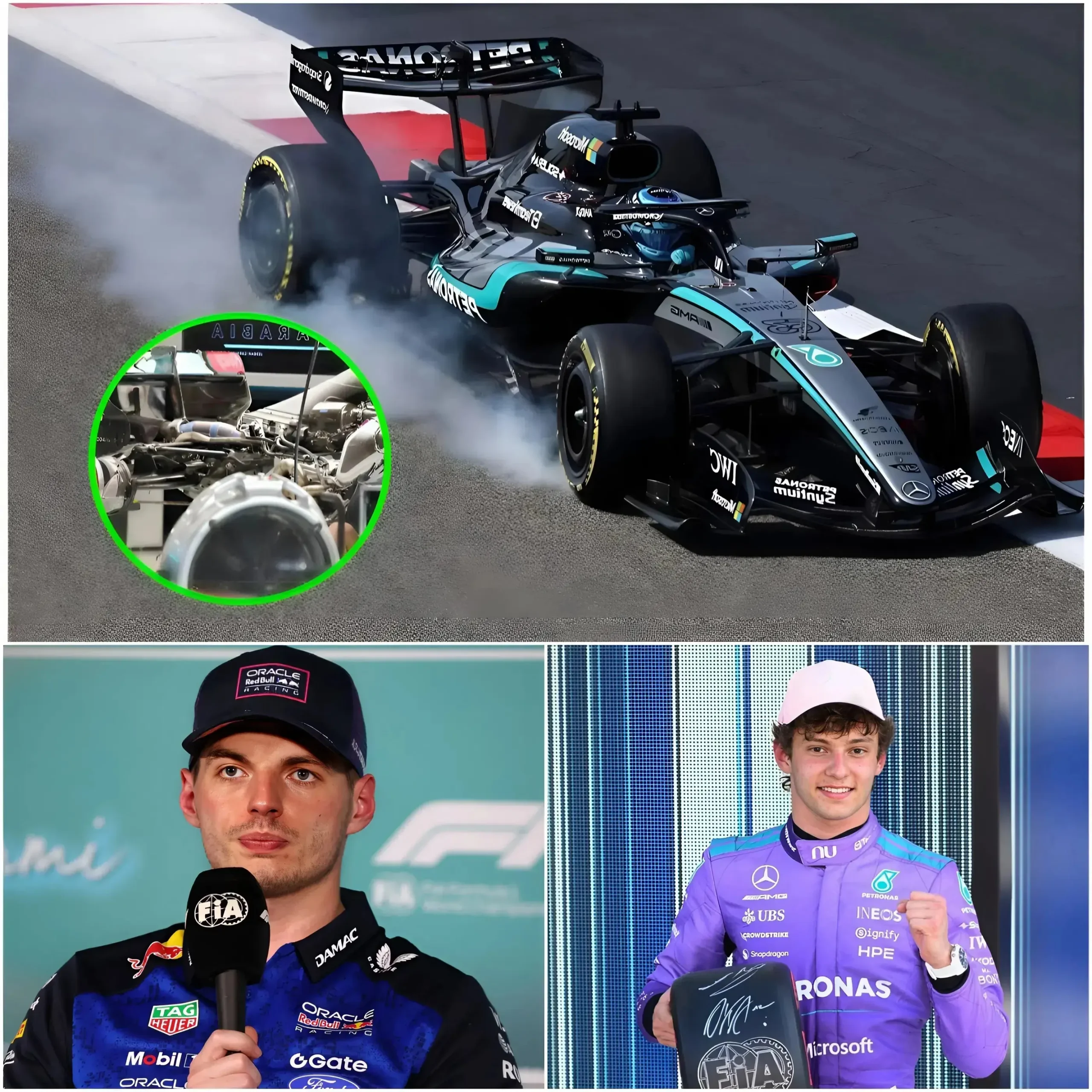 Cover Image for 🚨F1 BREAKING SHOCKER: Max Verstappen has unexpectedly submitted an official request to the FIA, proposing a special inspection of Kimi Antonelli’s car immediately after the Miami Grand Prix. Verstappen claims he has video evidence suggesting that Antonelli and his team used a “mysterious” device before the race, raising suspicions about his Mercedes.