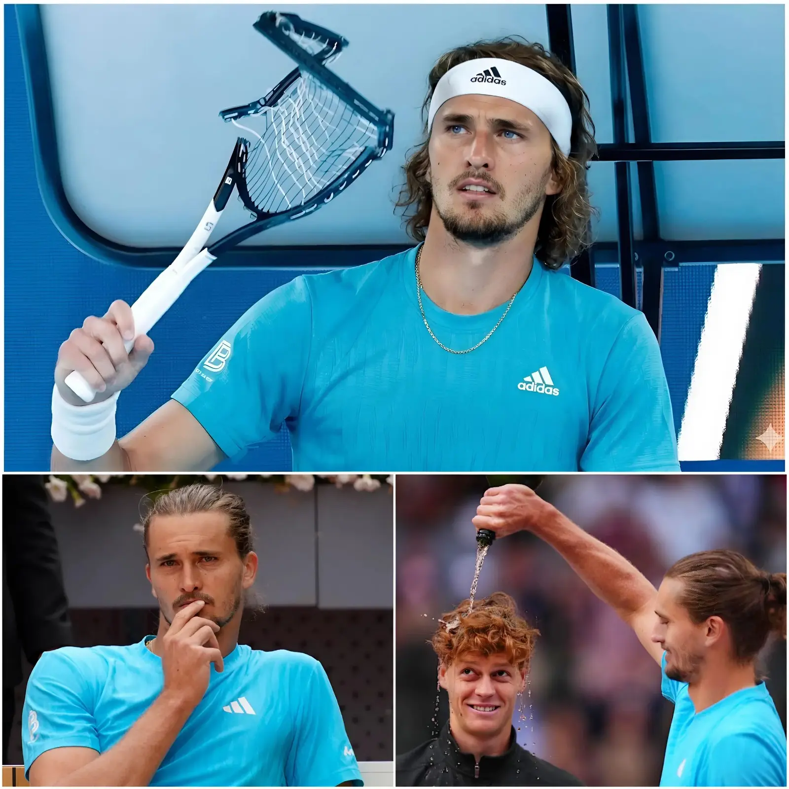 Cover Image for 💔 UN SECRET FUITÉ : Alexander Zverev a fondu en larmes lors d’une confession profondément émouvante après avoir brisé sa raquette dans les vestiaires à la suite de sa défaite contre Jannik Sinner en finale du Madrid Open — « Je ne veux plus garder ce secret, s’il vous plaît pardonnez-moi. »