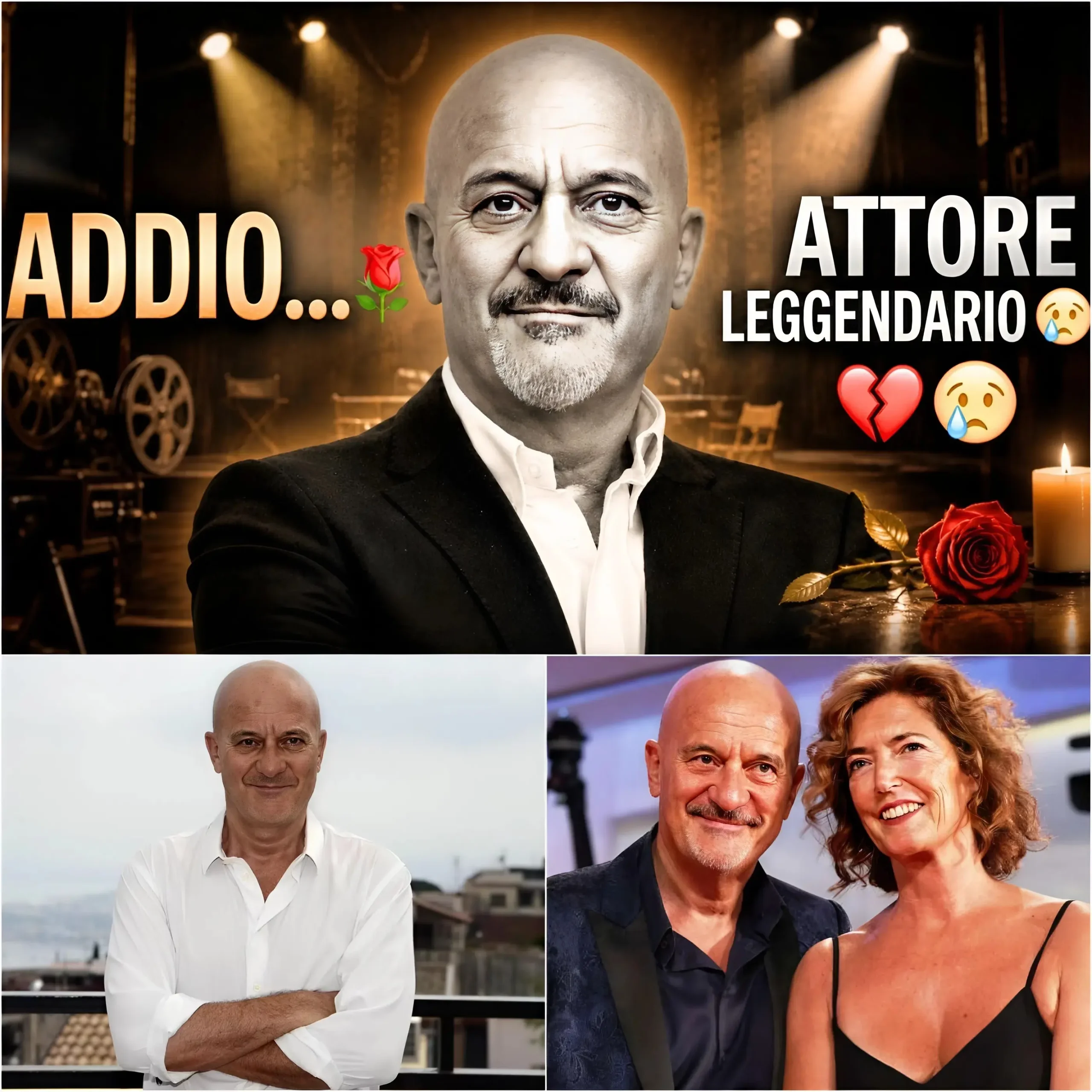 Cover Image for 🖤 Un lutto improvviso sconvolge l’Italia intera! Il mondo dello spettacolo e del cinema italiano è sprofondato in un dolore immenso e inaspettato. Una notizia tragica ha appena spezzato il cuore di milioni di fan: l’amatissimo Claudio Bisio è scomparso improvvisamente.