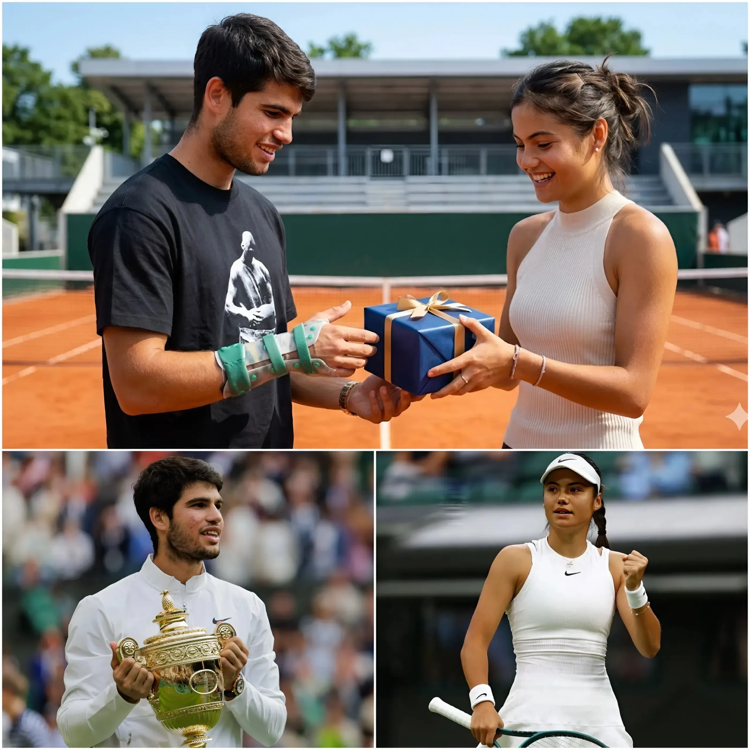 Cover Image for 🚨 EMMA RADUCANU ACABA DE APARECER CON UN REGALO SORPRESA PARA CARLOS ALCARAZ QUE HA DEJADO AL MUNDO DEL TENIS ENLOQUECIDO… Y DESESPERADO POR SABER QUÉ ERA 💔
