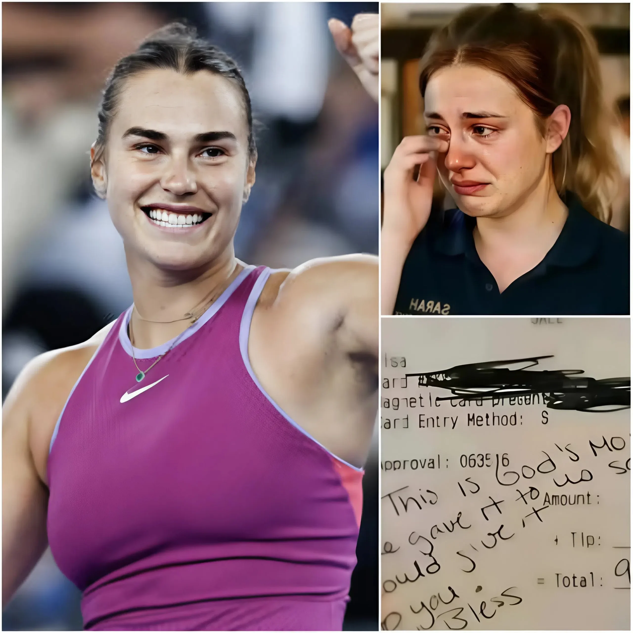 Cover Image for ✨Waitress Sera Meets Aryna Sabalenka — A Quiet Act of Kindness That Changed Everything 👇