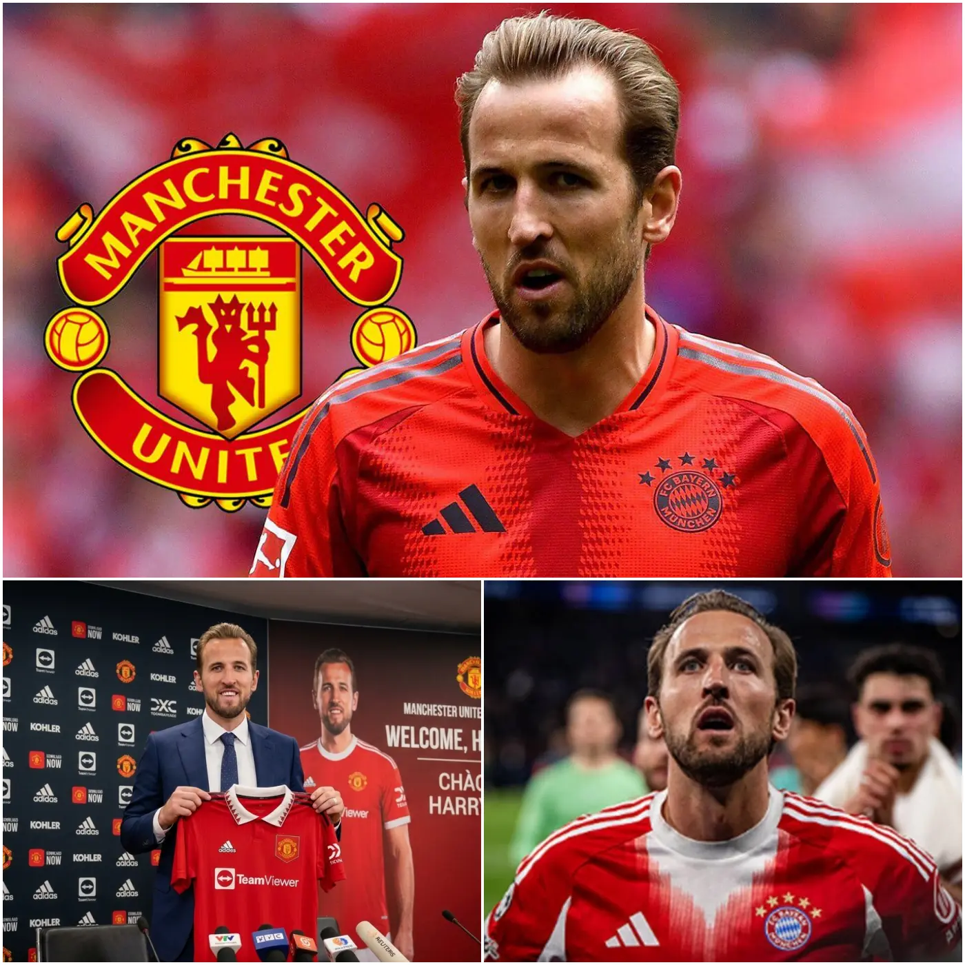 Cover Image for 🔥Sommer-Transfer-Schock: Harry Kane verlässt Bayern München und wechselt zu Manchester United? Der Deal könnte bis zu 250 Millionen Euro kosten.