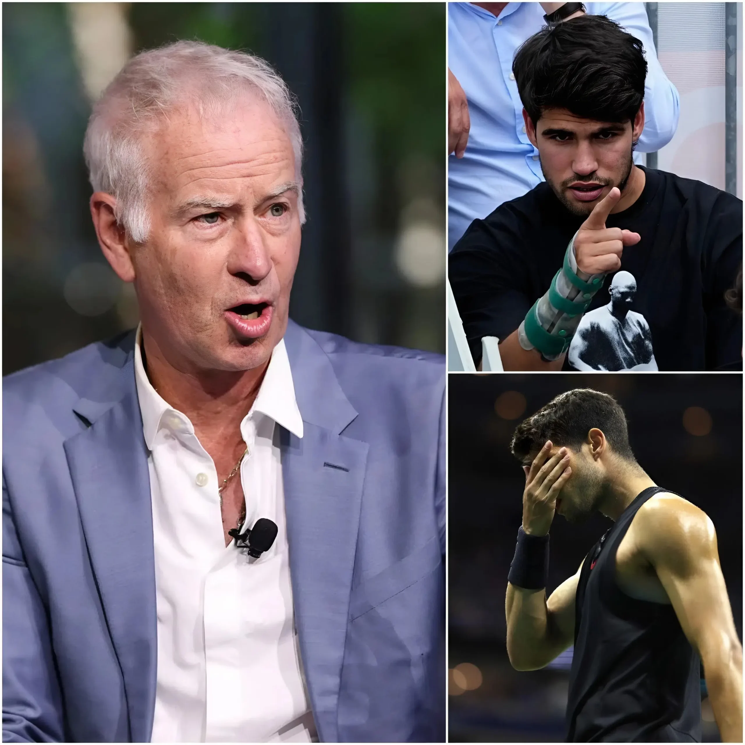 Cover Image for 🚨 “PUEDE QUE NUNCA VUELVA A SER EL MISMO…” — Una impactante advertencia de John McEnroe sobre el futuro de Carlos Alcaraz.