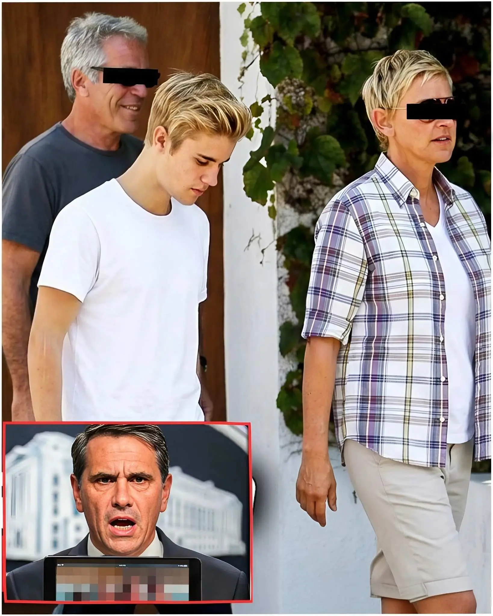 Cover Image for “SE LO METIERON A BIEBER” El Departamento de Justicia revela lo que Ellen DeGeneres le hizo a Justin Bieber en la isla de Epstein…