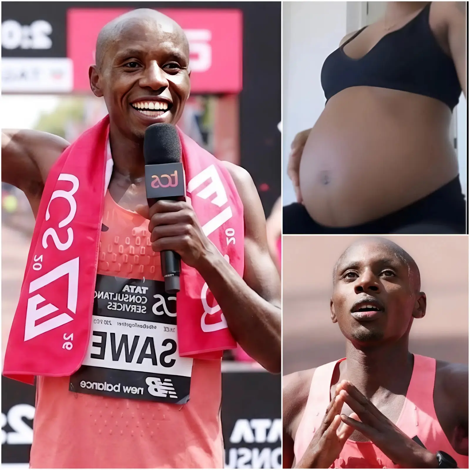 Cover Image for 🎉 PURE JOY: Sabastian Sawe and his wife welcome a precious new bundle of happiness amid emotional cheers and heartfelt congratulations. The little angel arrived as an incredible surprise — a priceless gift following his historic world record-breaking performance of 1:59:30 in the men’s marathon at the London Marathon 2026.