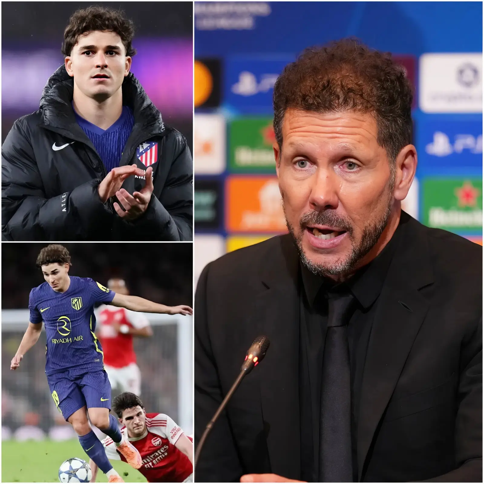 Cover Image for NOTICIA DE ÚLTIMA HORA HACE 10 MINUTOS: El director técnico Diego Simeone reveló accidentalmente la razón por la cual los jugadores del Atlético de Madrid no pudieron rendir al 100%, lo que derivó en la impactante derrota por 2-1 ante el Arsenal tras los dos partidos de la eliminatoria.