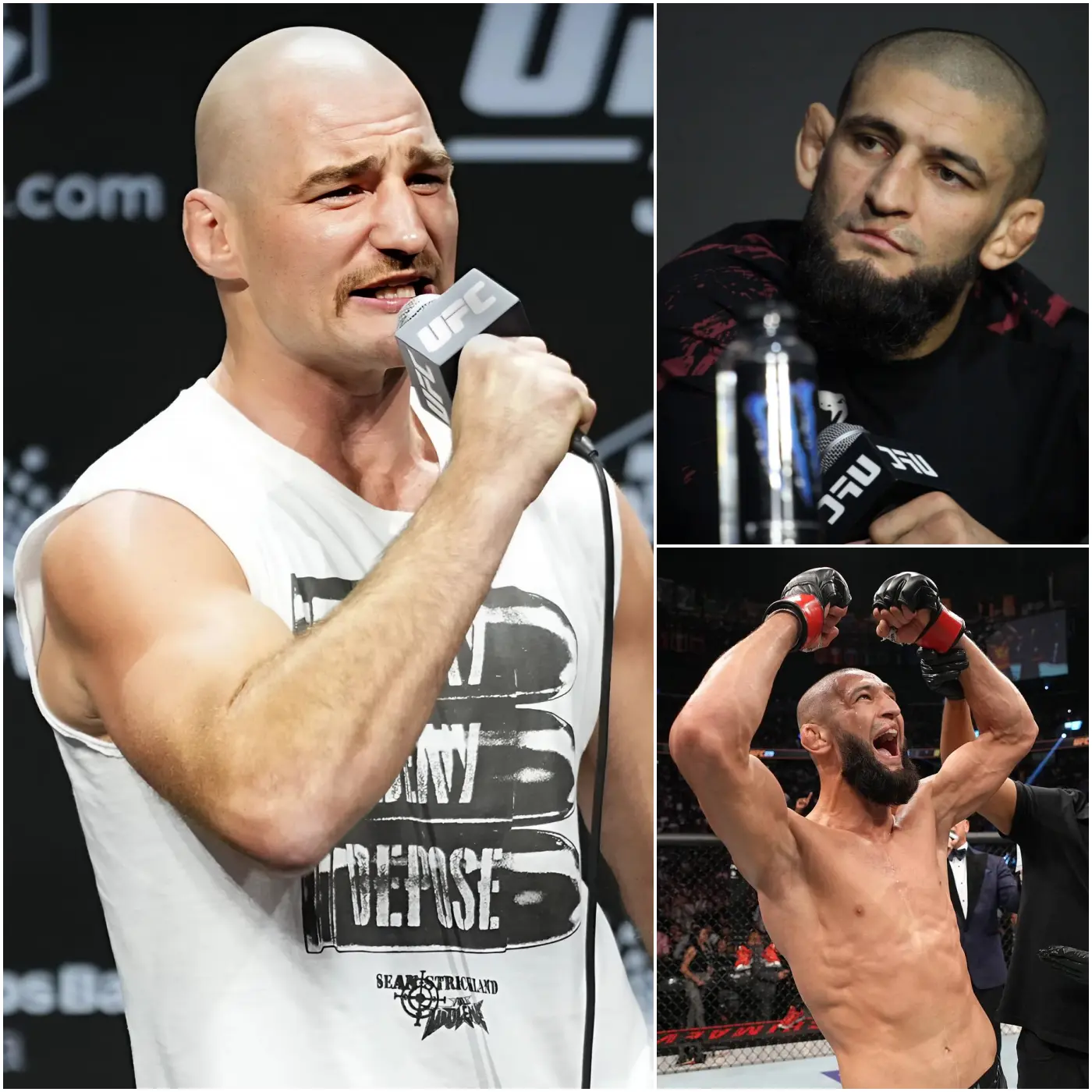 Cover Image for 🔥”HE GOT LUCKY AND WON, THAT’S ALL!” — Sean Strickland publicly dismissed Khamzat Chimaev’s recent victories as mere luck ahead of UFC 328, sending shockwaves through the MMA community and sparking intense division.