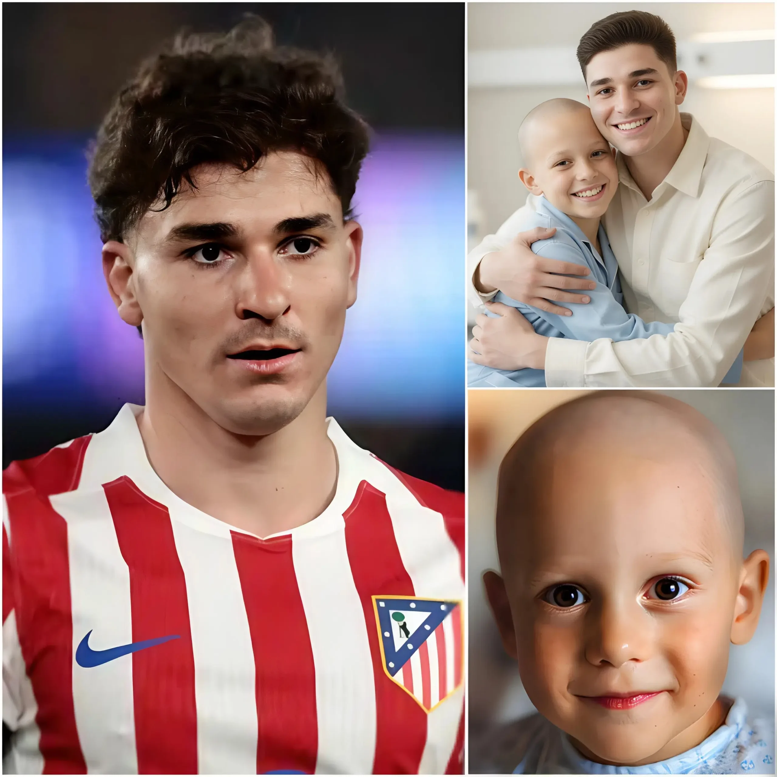 Cover Image for ❤️ Un niño de 8 años que luchaba contra un tumor cerebral maligno expresó su último deseo: llamar a su héroe, Julián Álvarez. Pero lo que Julián Álvarez hizo por este niño fue mucho más allá de una simple llamada telefónica; fue algo mucho más grande, algo que dejó a todo el hospital y a la familia del niño completamente maravillados.