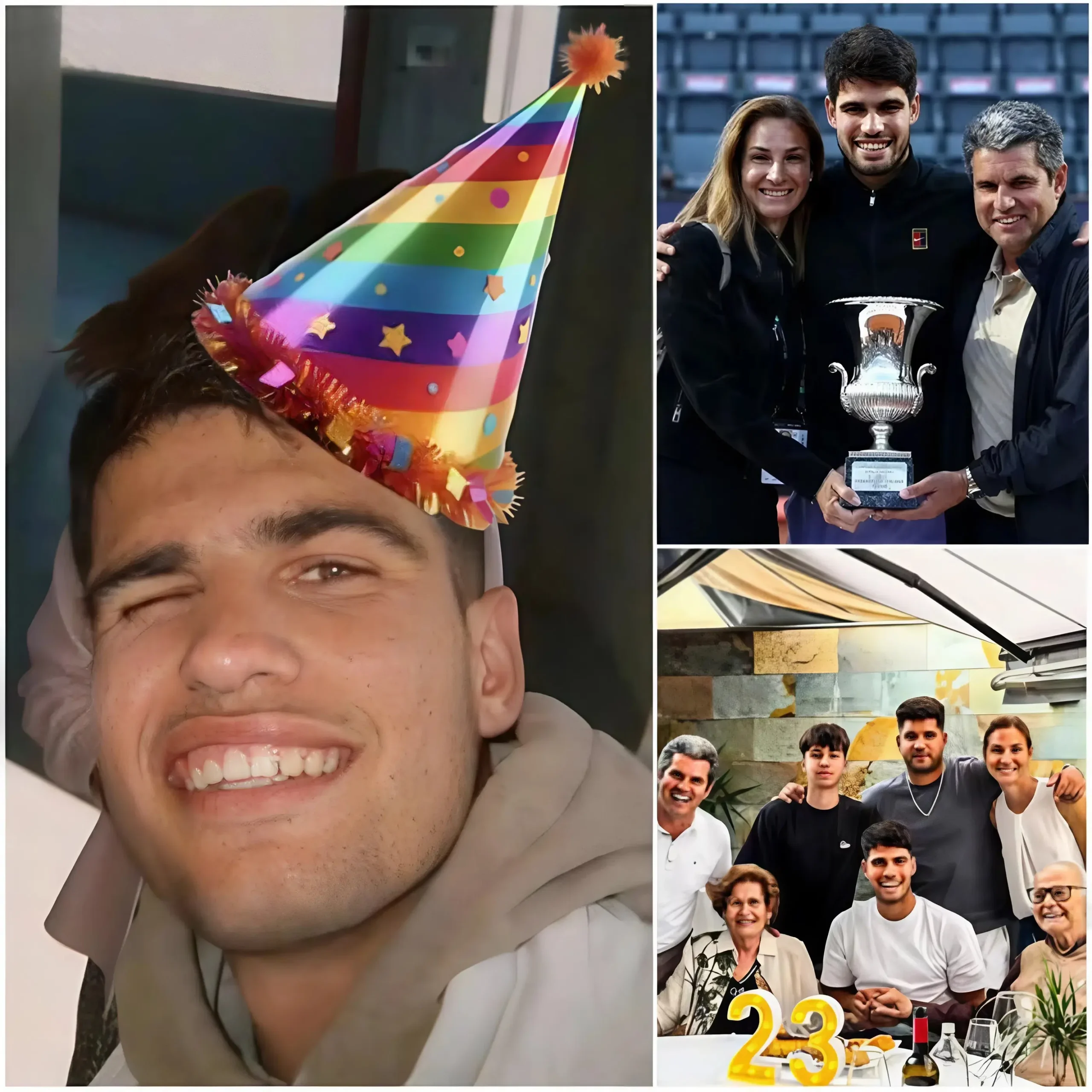 Cover Image for 🔴💖EL REGALO MÁS ESPECIAL EN EL 23º CUMPLEAÑOS ❤️ No fue un trofeo ni lujo, sino un regalo lleno de amor familiar que emocionó al mundo. Carlos Alcaraz celebra junto a sus seres queridos, recordando que lo más valioso no se compra. 👇