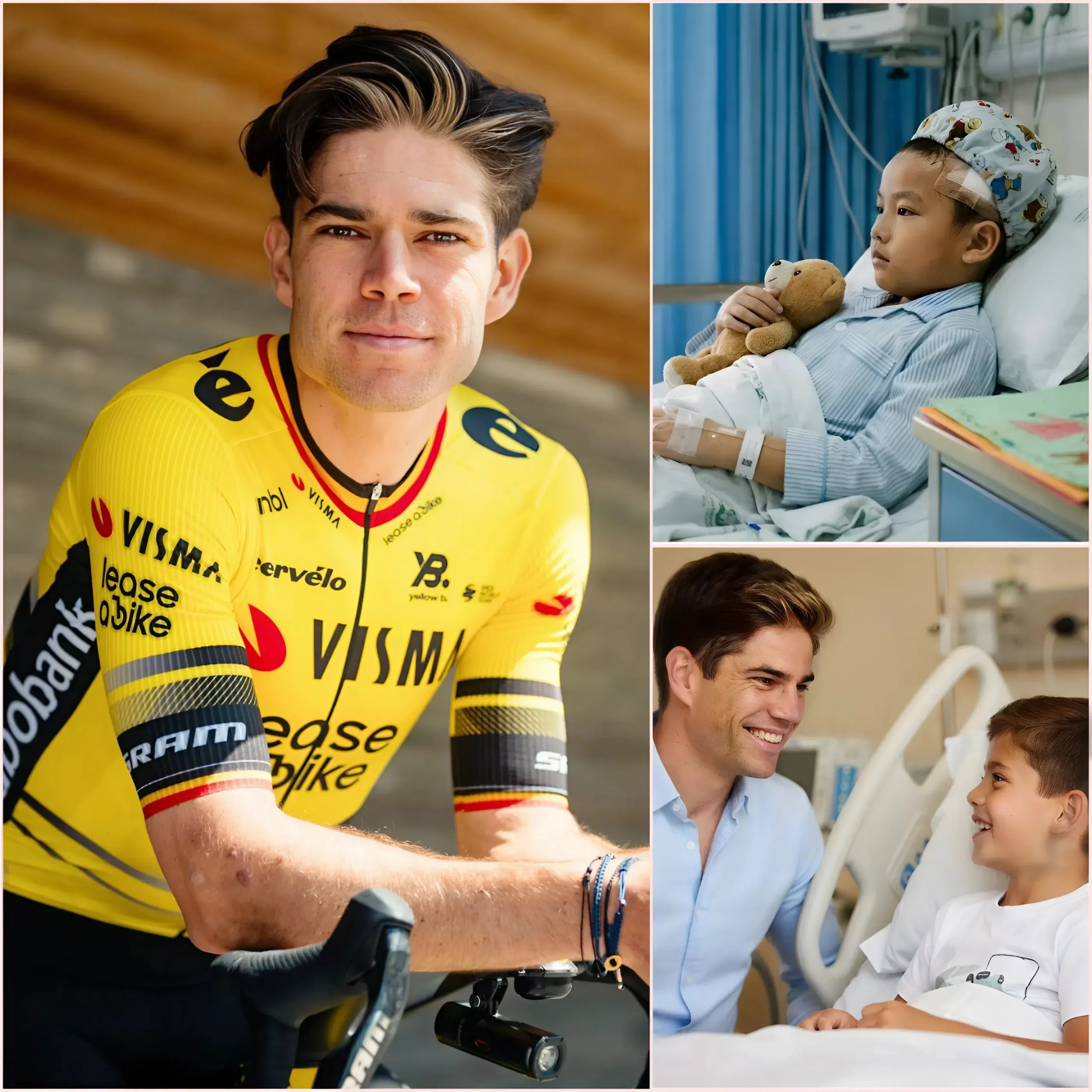 Cover Image for 💔🥲 Een 8-jarige jongen met een kwaadaardige hersentumor heeft zijn laatste wens onthuld: spreken met zijn idool, Wout van Aert.