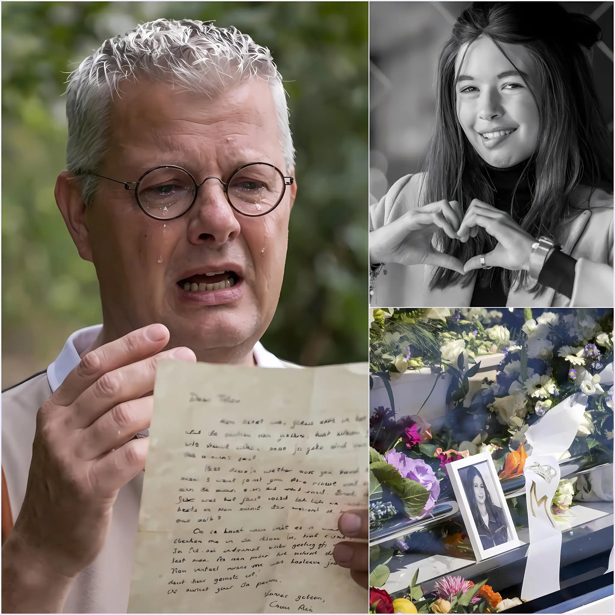 Cover Image for 30 MINUTEN GELEDEN🚨 René Kops — de vader van Jade Kops — onthulde onverwacht een brief met daarin haar hartverscheurende laatste wensen. Toen de priester onbedoeld zinspeelde op een geheim dat Jade voorgoed had willen begraven, zakte haar vader ter plekke in elkaar, totaal verpletterd door verdriet.👇