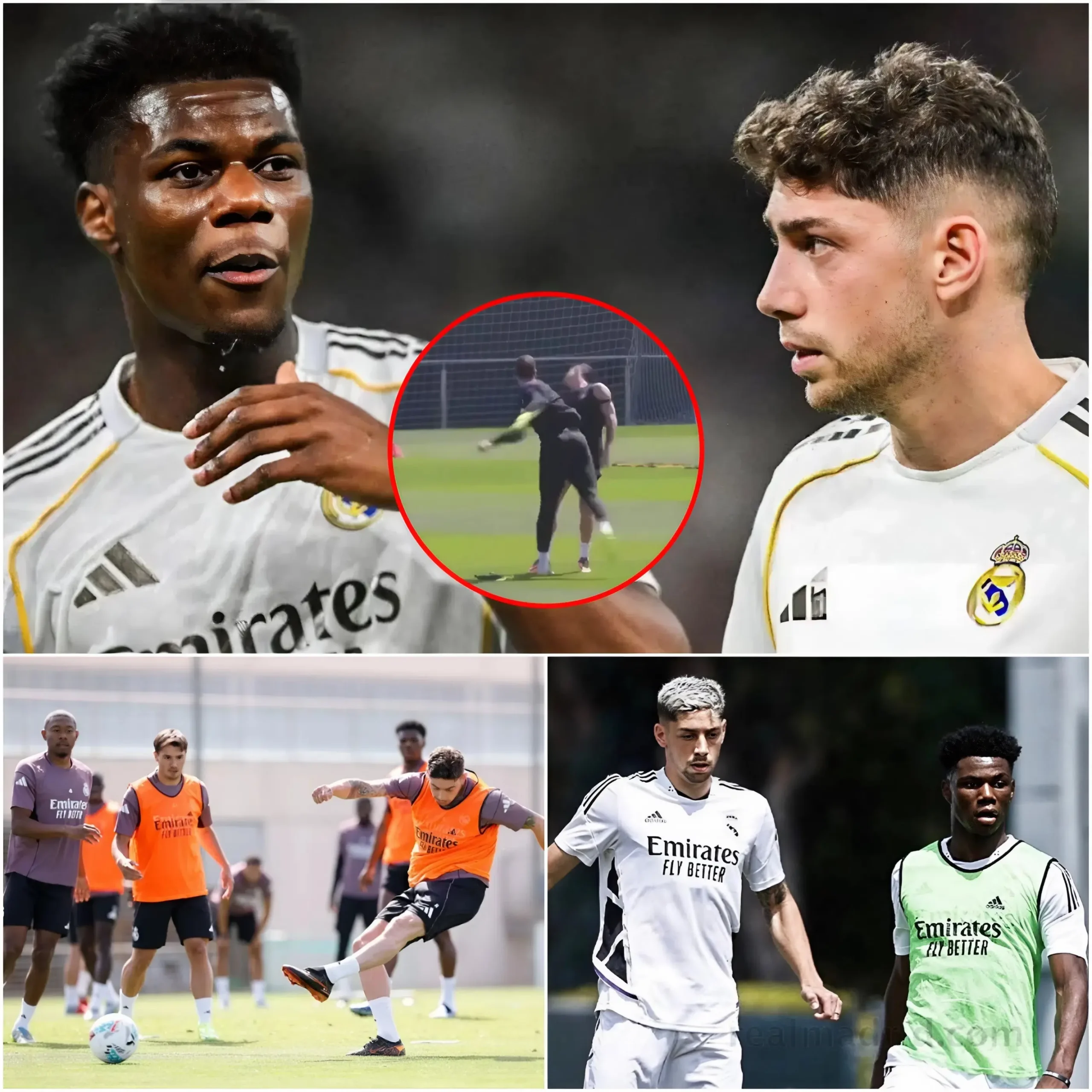 Cover Image for 🚨 CAOS EN EL BERNABÉU: Una fuerte discusión terminó en una pelea física entre Federico Valverde y Aurélien Tchouaméni durante el entrenamiento matinal en Valdebebas.