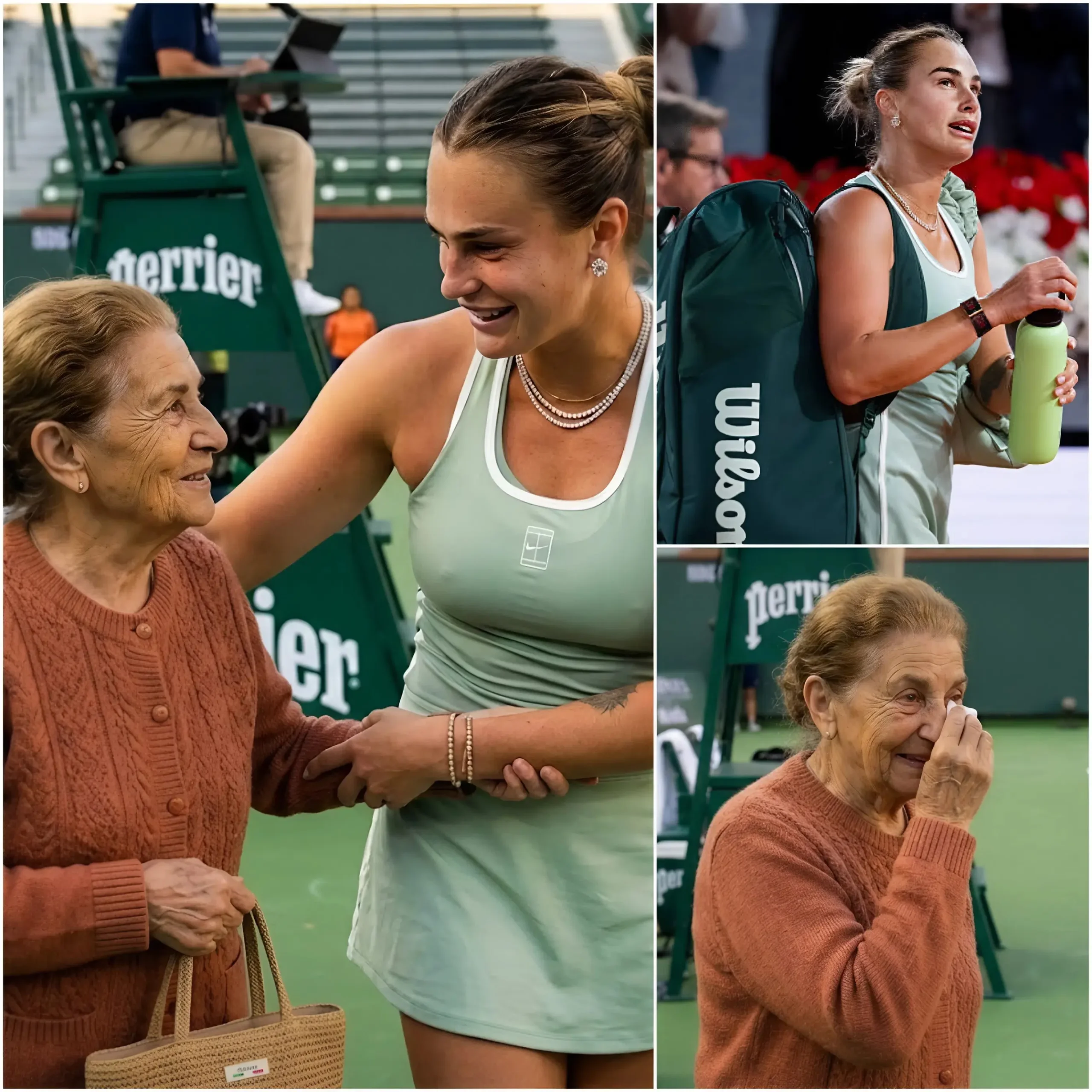 Cover Image for ❤️ UN MOMENTO QUE CONMOCIONÓ AL MUNDO DEL TENIS: Aryna Sabalenka se arrodilla ante una anciana recogepelotas y emociona a millones…
