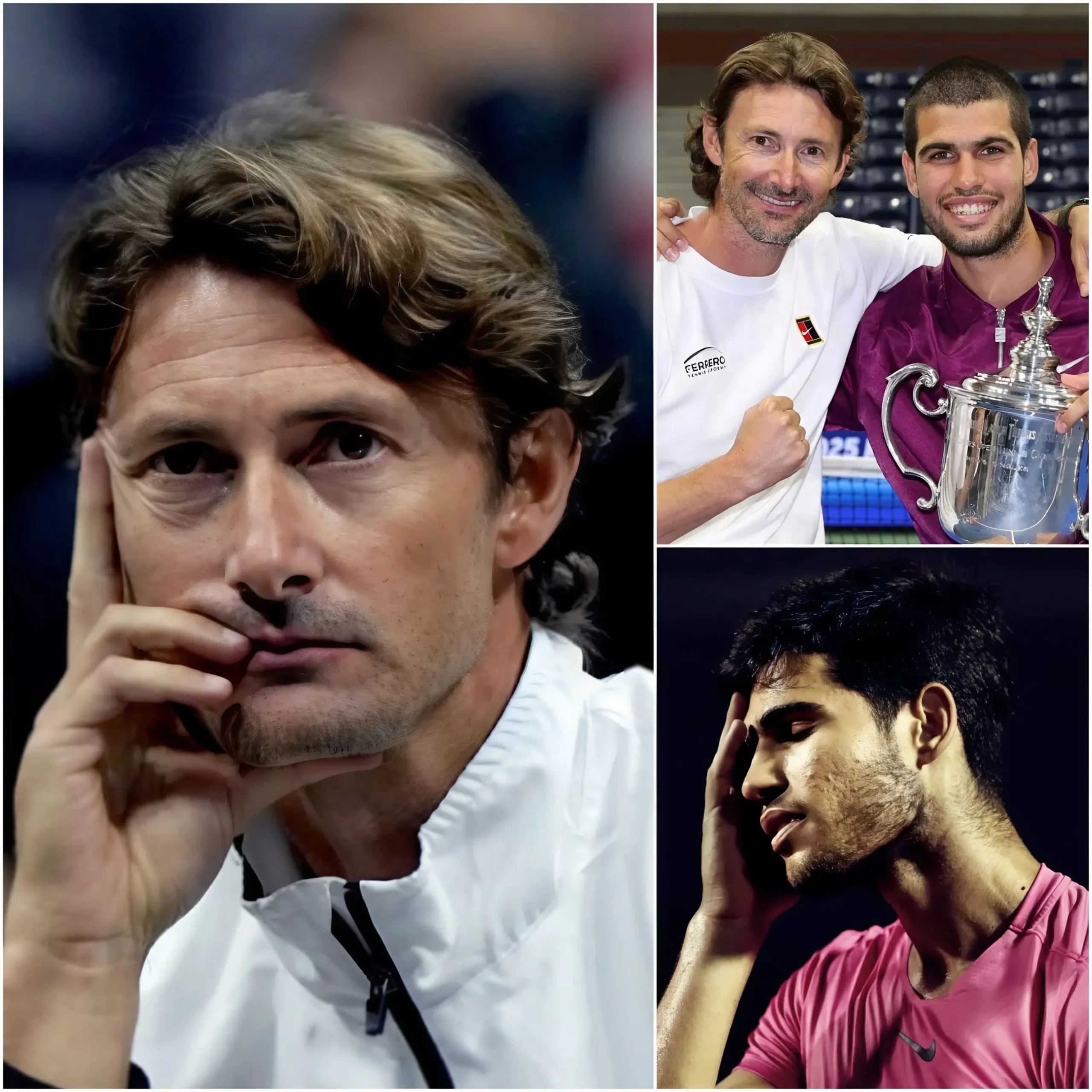 Cover Image for 🚨 “Solo tiene 22 años. No se merece que lo traten así.” – Juan Carlos Ferrero, exentrenador de Carlos Alcaraz, se ha pronunciado conmovido tras la ola de críticas dirigidas a Alcaraz por sus repetidas retiradas de torneos importantes en los últimos tiempos.