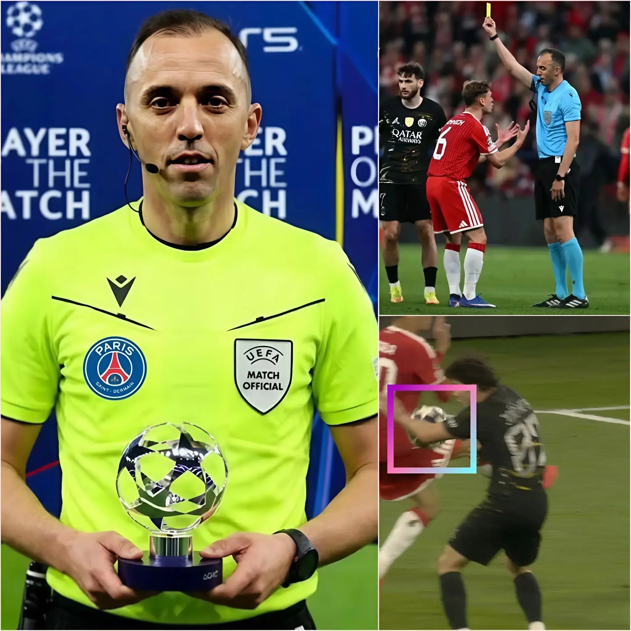 Cover Image for « CEUX QUI ME CRITIQUENT FERAIENT MIEUX DE SE REMETTRE EN QUESTION » L’arbitre João Pinheiro a finalement brisé le silence après l’immense vague de polémiques entourant le match entre le Bayern Munich et le Paris Saint-Germain.