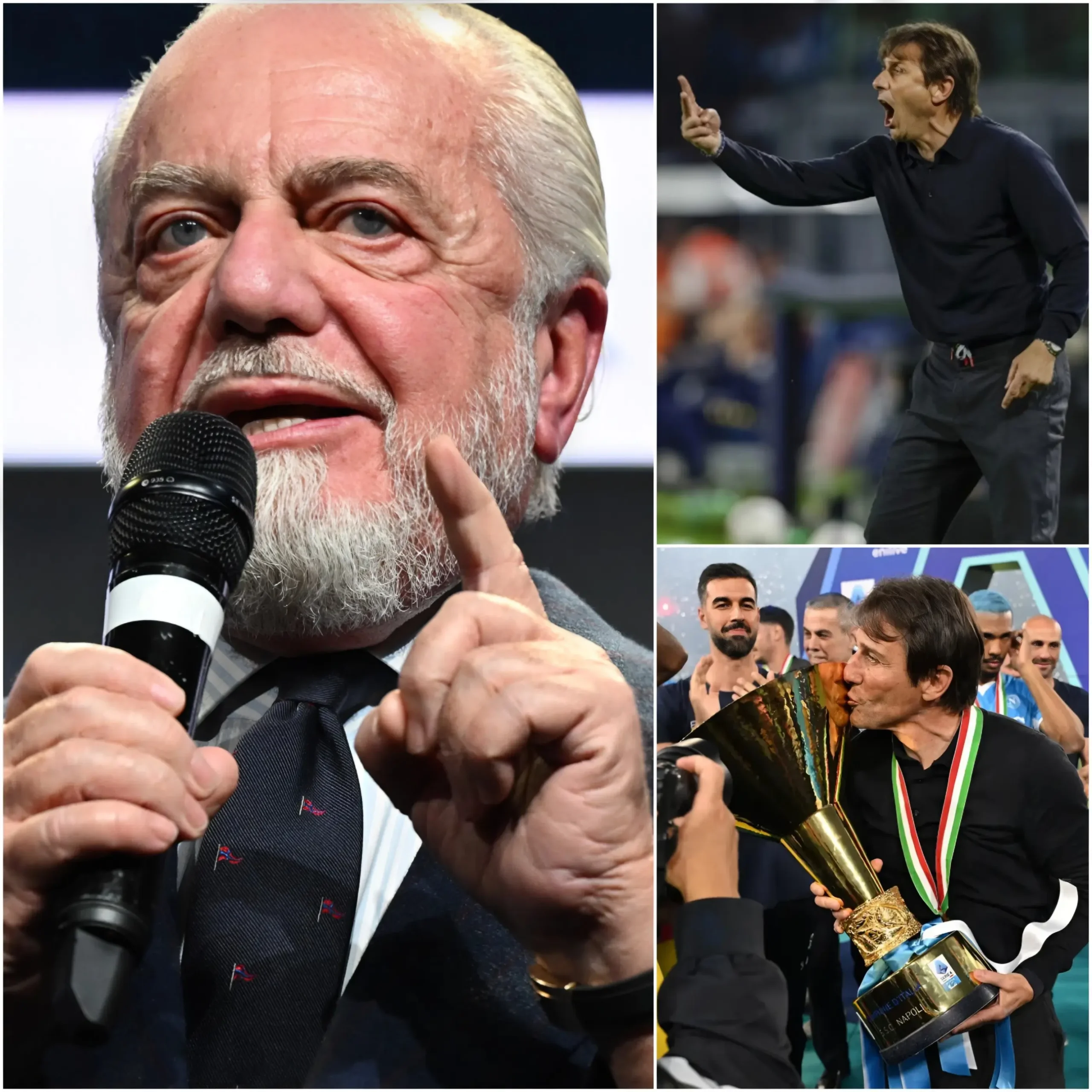 Cover Image for 🚨 BREAKING NEWS: CON LE SPALLE AL MURO! Appena 30 minuti fa: un terremoto ha scosso la sede del Napoli! Il presidente Aurelio De Laurentiis ha lanciato ufficialmente le “4 CONDIZIONI DI FERRO” – l’unico prezzo che Antonio Conte dovrà pagare per rimanere sulla panchina d
