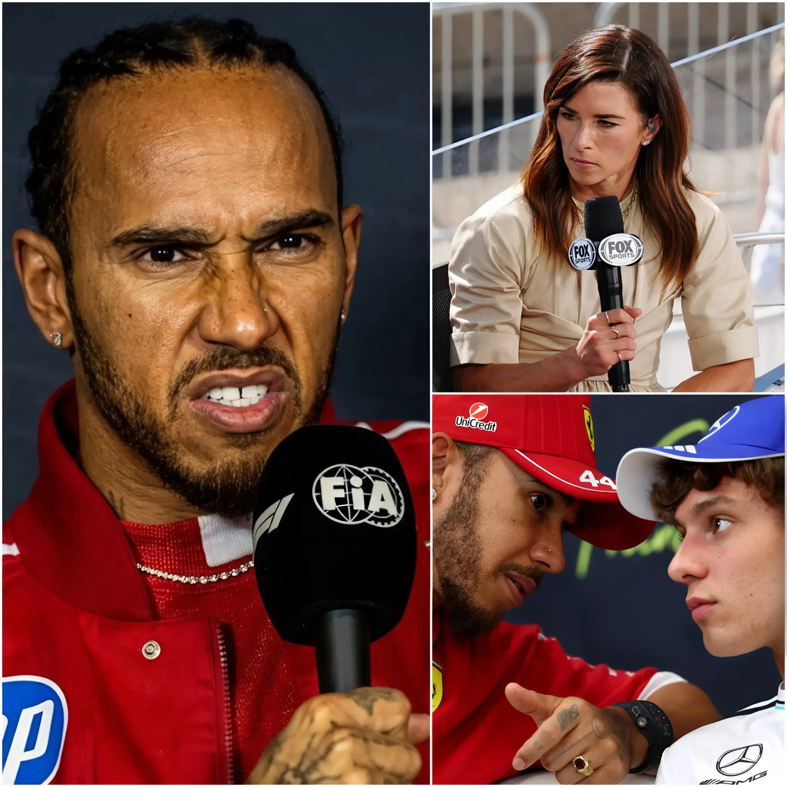 Cover Image for 🚨 5 MINUTES AGO — F1 ERUPTS as Lewis Hamilton suddenly speaks out fiercely in defense of Kimi Antonelli against criticism from Danica Patrick, calling it “disrespectful to Formula 1”